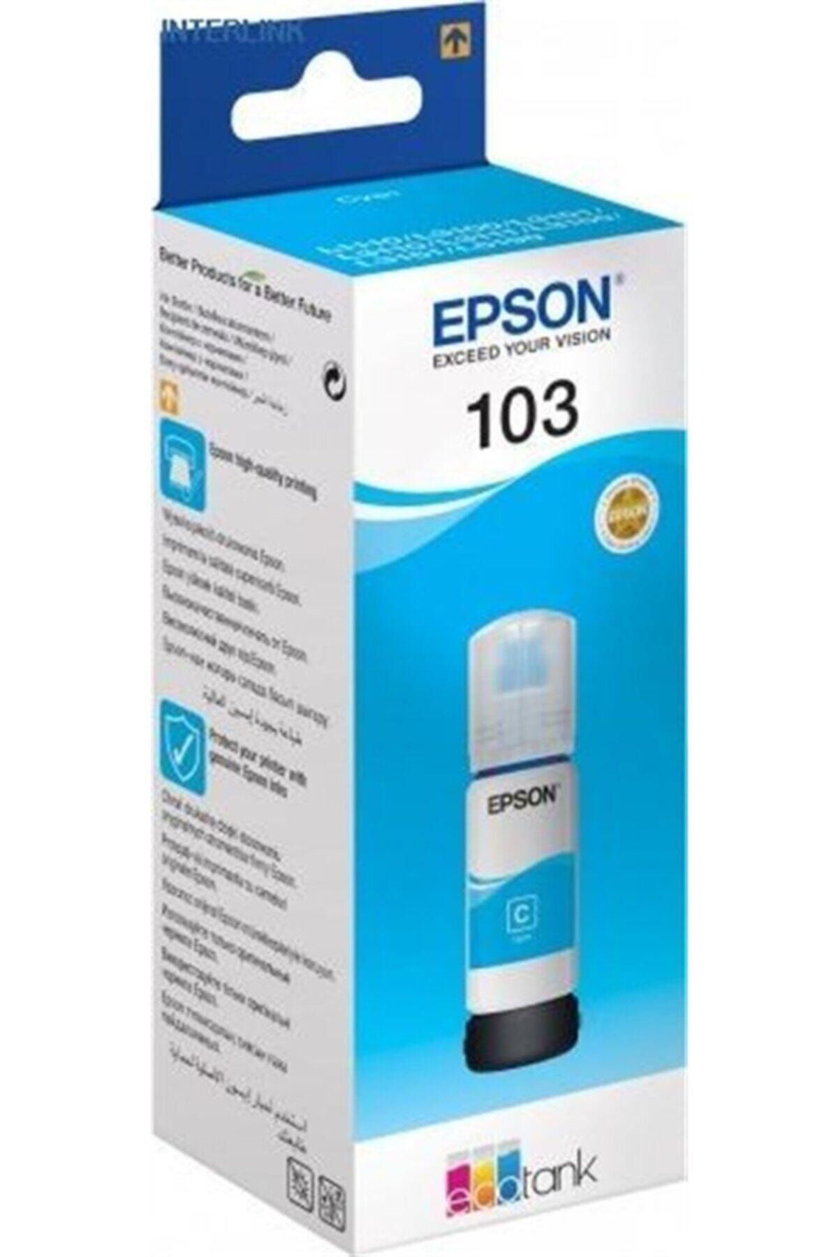 EPSON Ecotank 103 C13t00s24a Orjinal Mavi Şişe Mürekkep