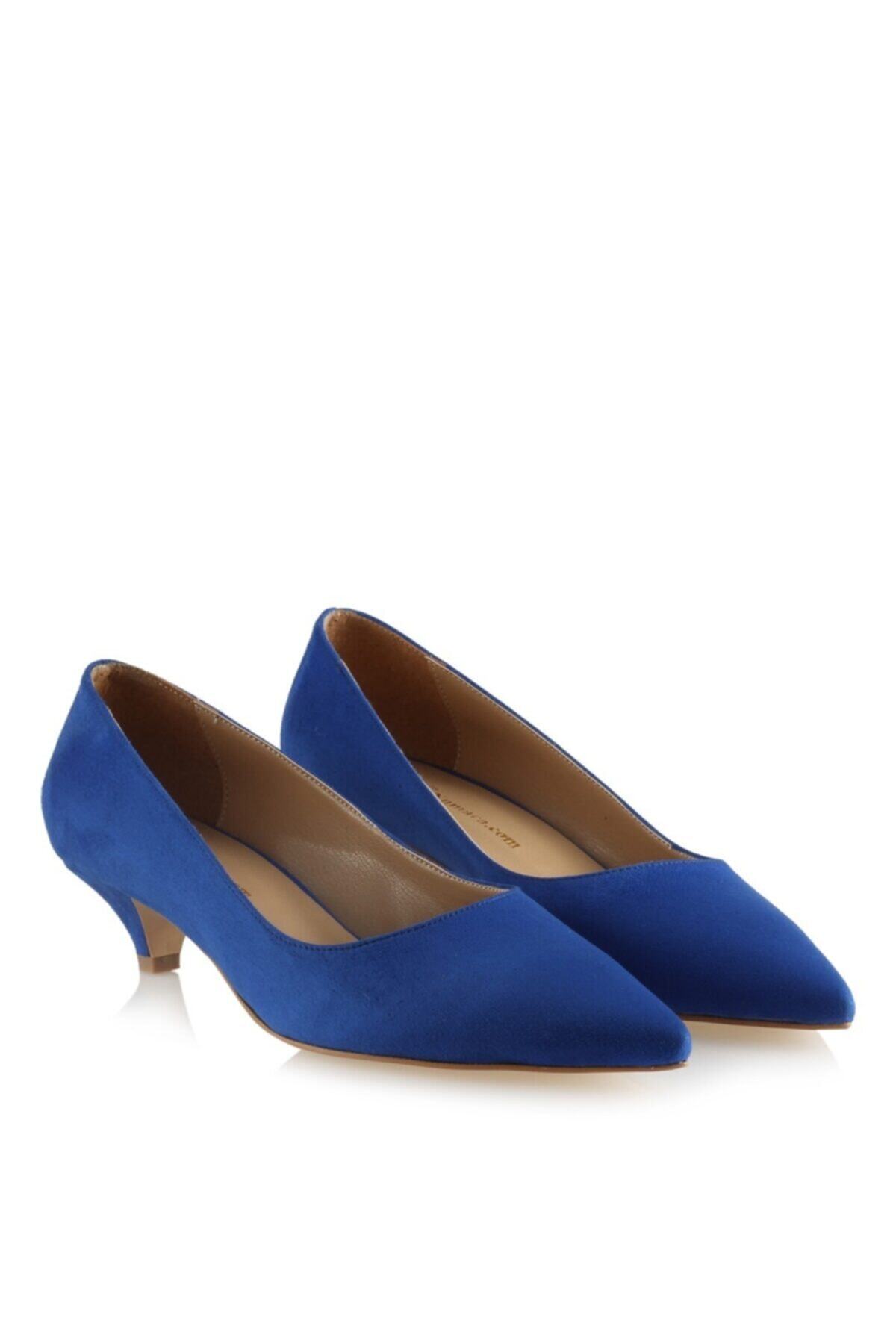 37Numara 41-42-43 Numara Saks Mavisi Stiletto Büyük Numara