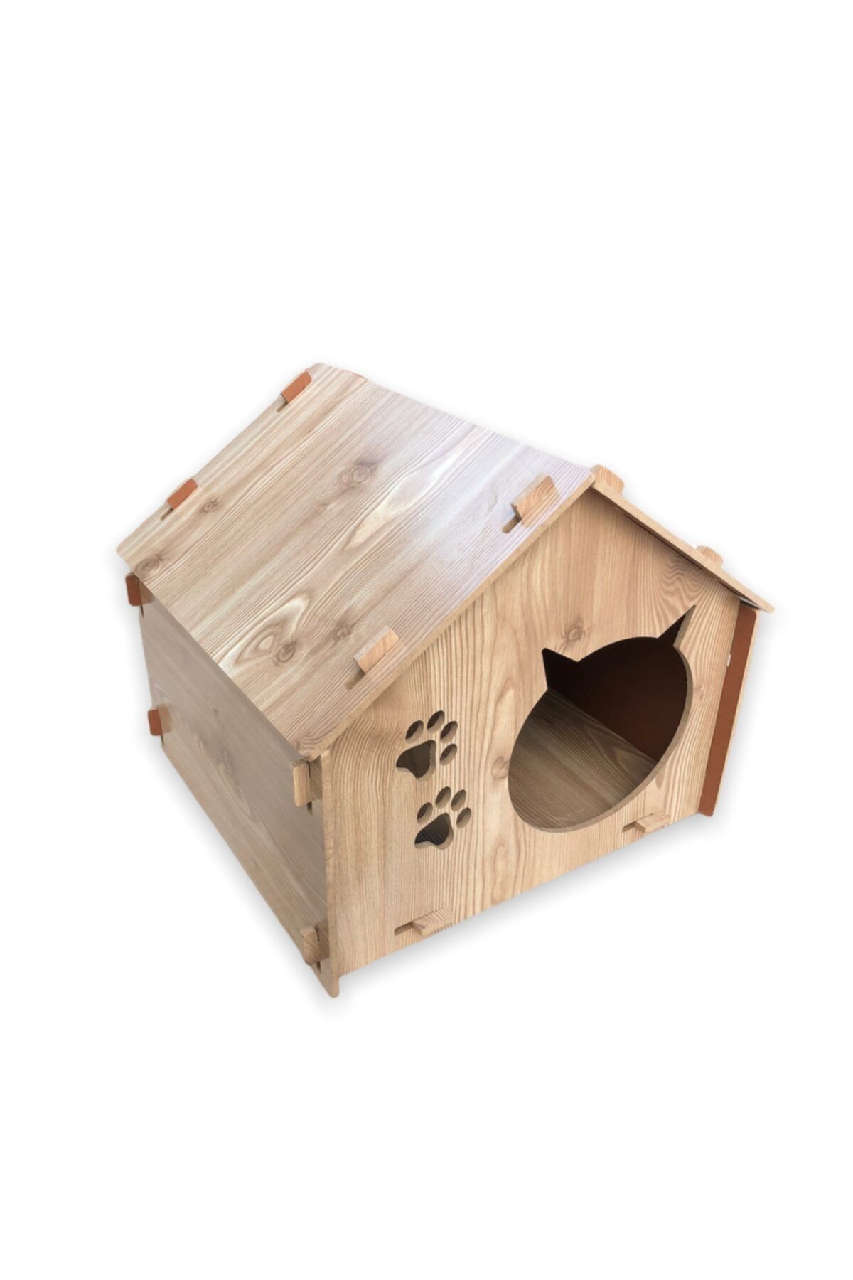 YILDIZLI HOME Ahşap Kedi Evi Kedi Kulübesi