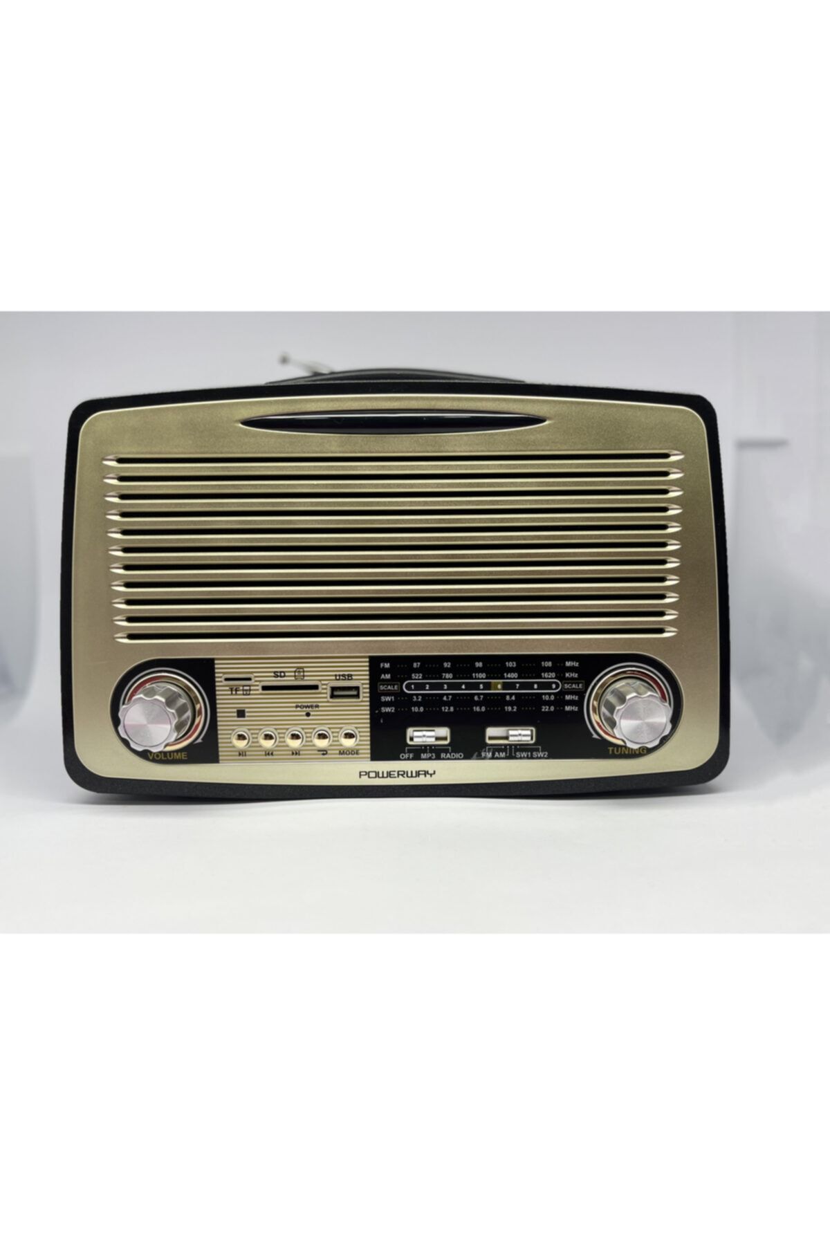POWERWAY Nsj07 Nostalji Radyo Bluetooth Hoparlör
