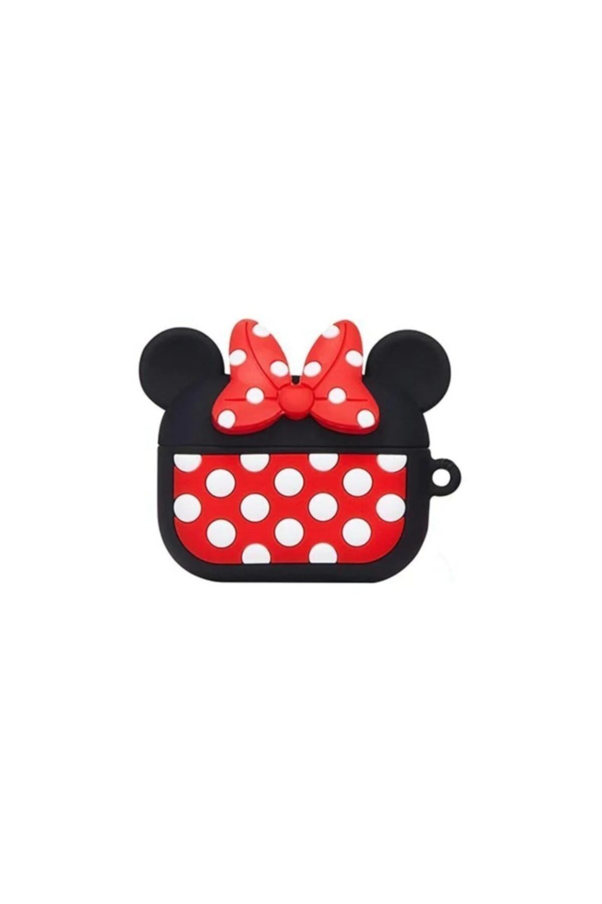 Techmaster Apple Airpods 3. Nesil Minnie Mouse Siyah Silikon Kılıf Kapak Koruma