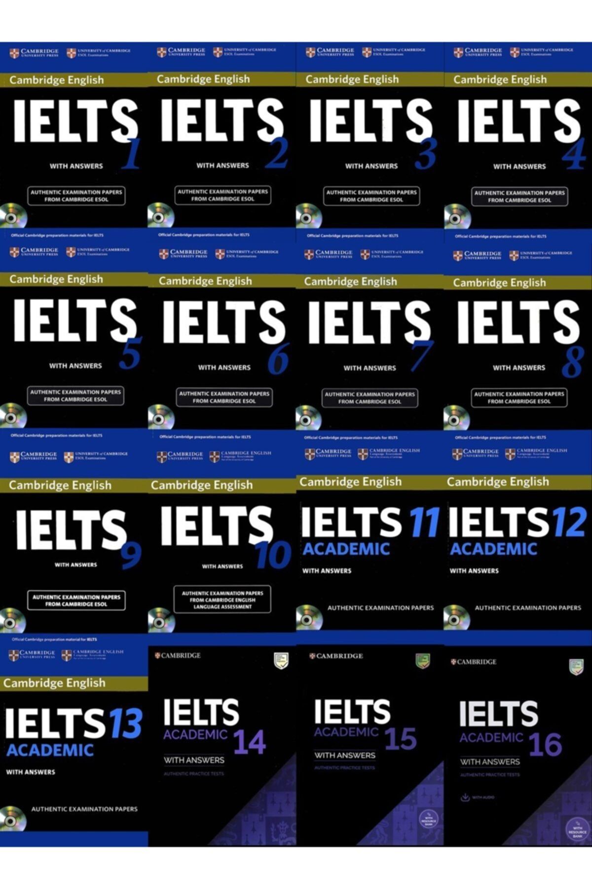 Cambridge Publishing Cambridge English Ielts 1-10,11,12,13,14,15,16 Academıc With Answers + Audios