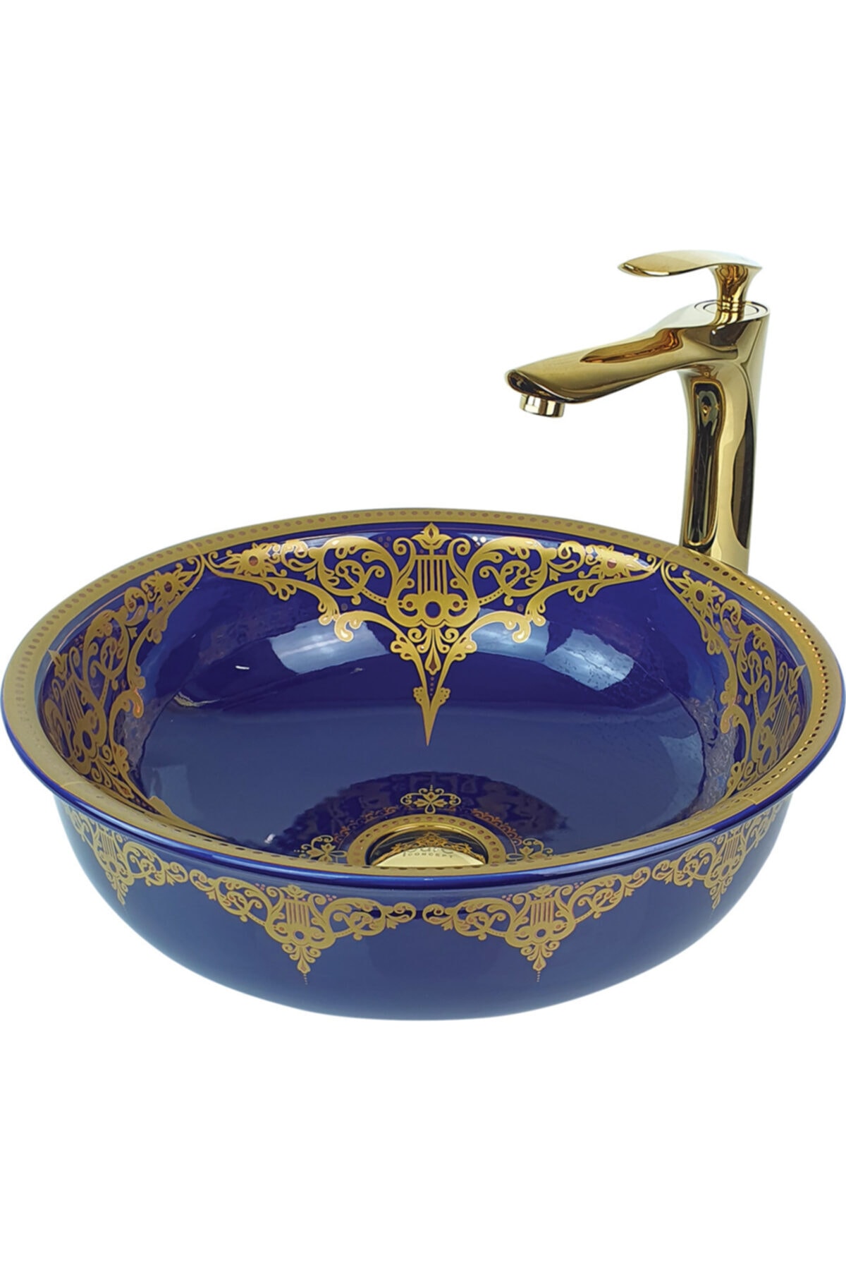 Pure Concept Pure Lacivert Altın Tezgah Üstü Çanak Lavabo