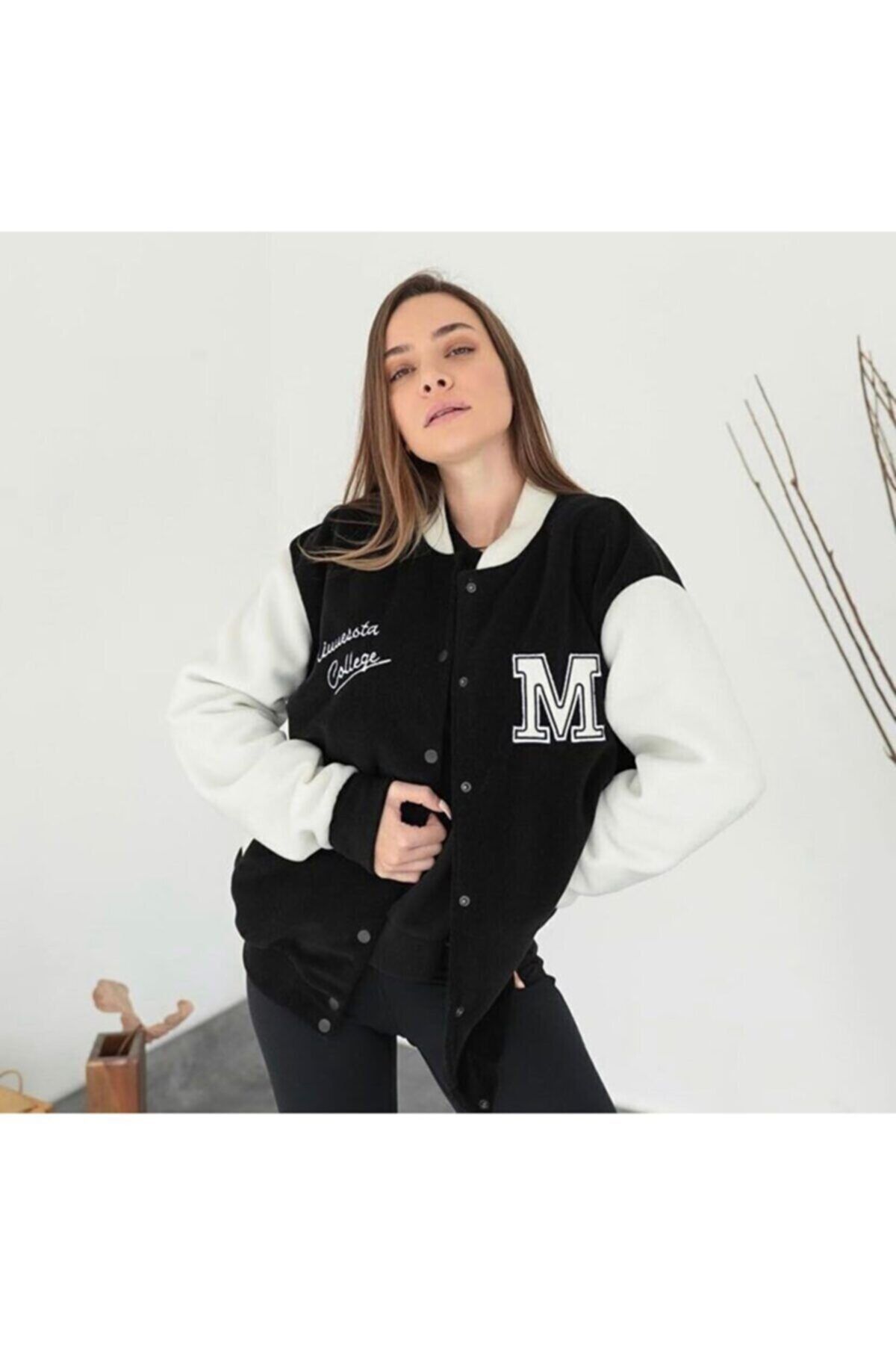 modarafya Siyah Minnesota Polar Kolej Ceket