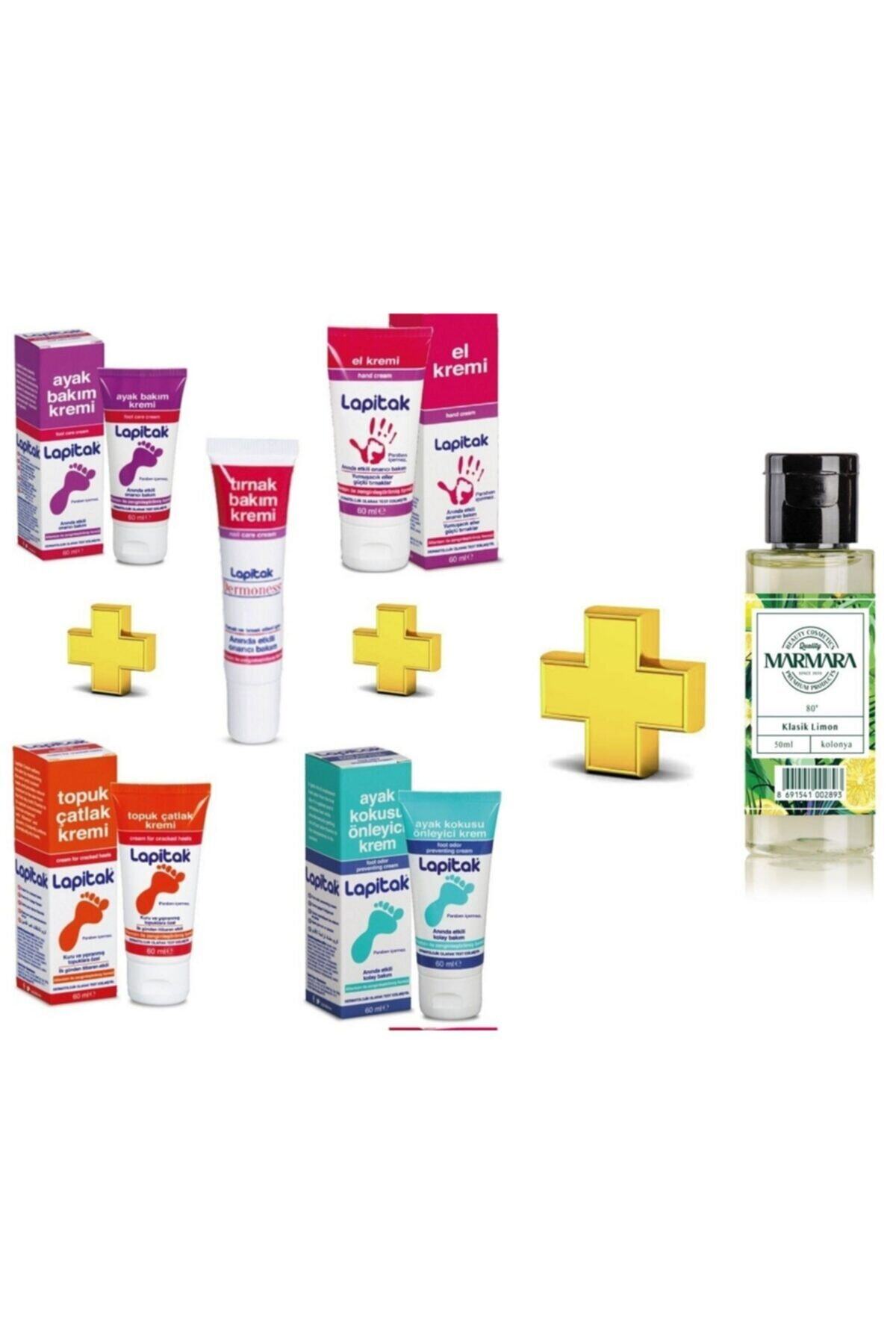 Lapitak El & Ayak Bakım 5'li Set 1 + 50 Ml Marmara Limon Kolonyası