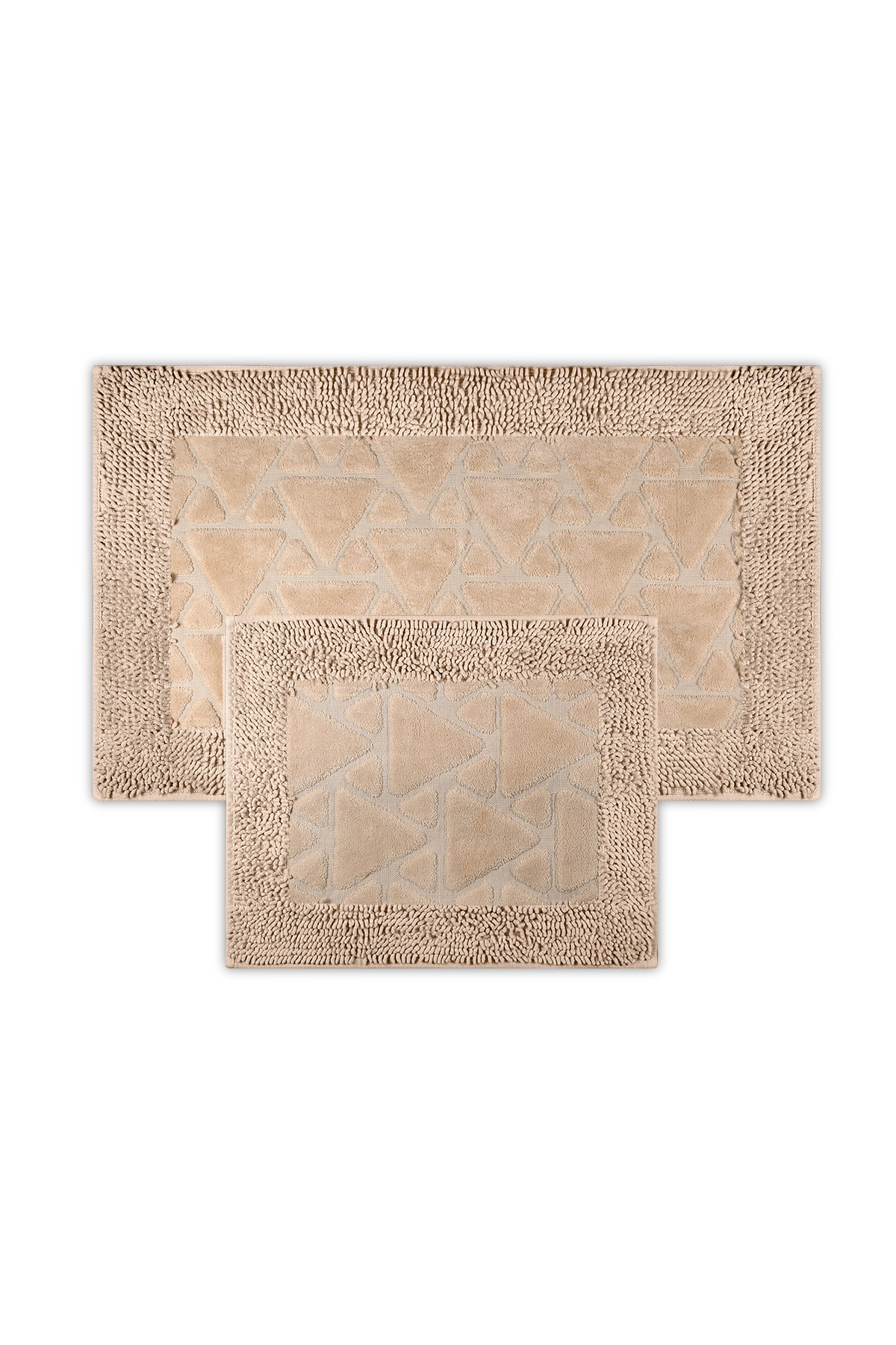 Bluenity Işık Doğal Pamuk 2'li Banyo Matı 60x100+50x60 - Bej