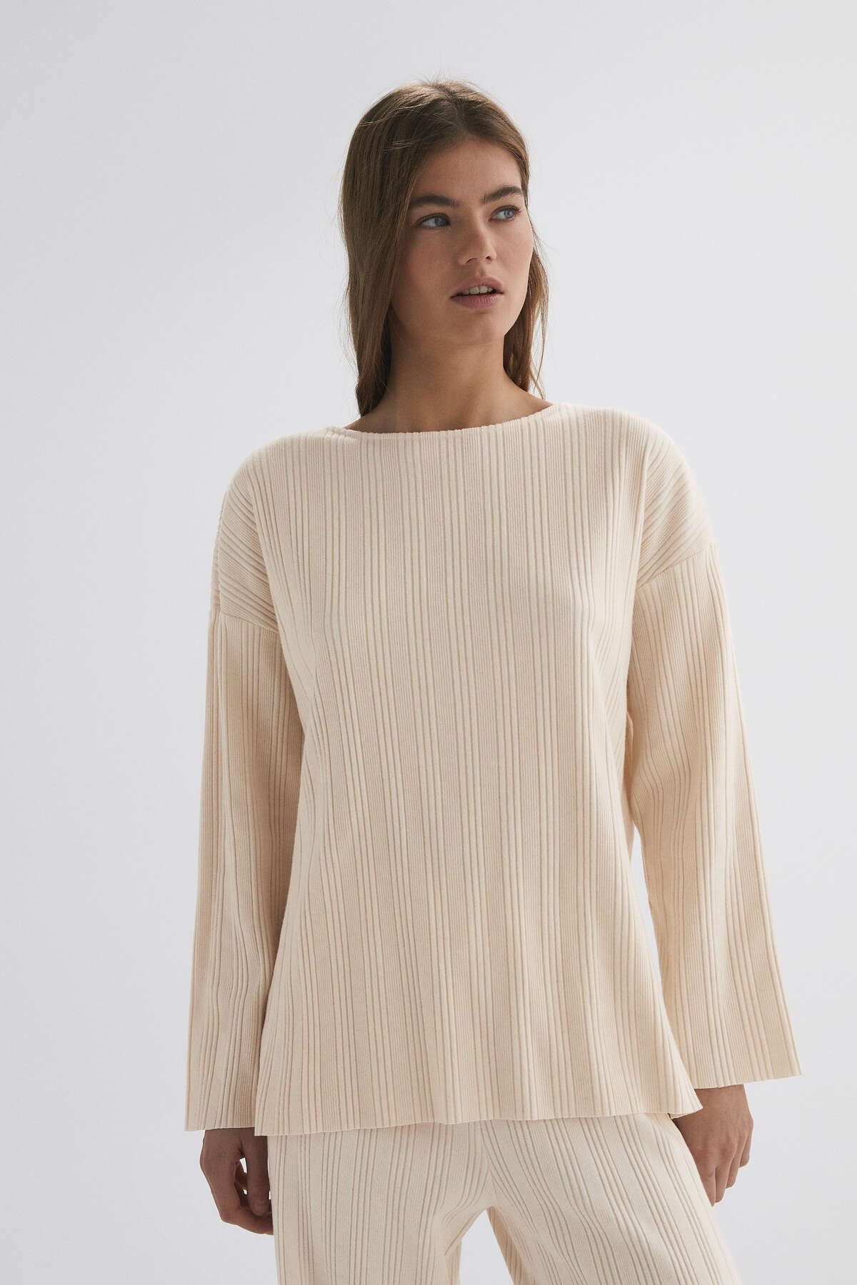 Oysho Uzun Kollu Fitilli T-shirt
