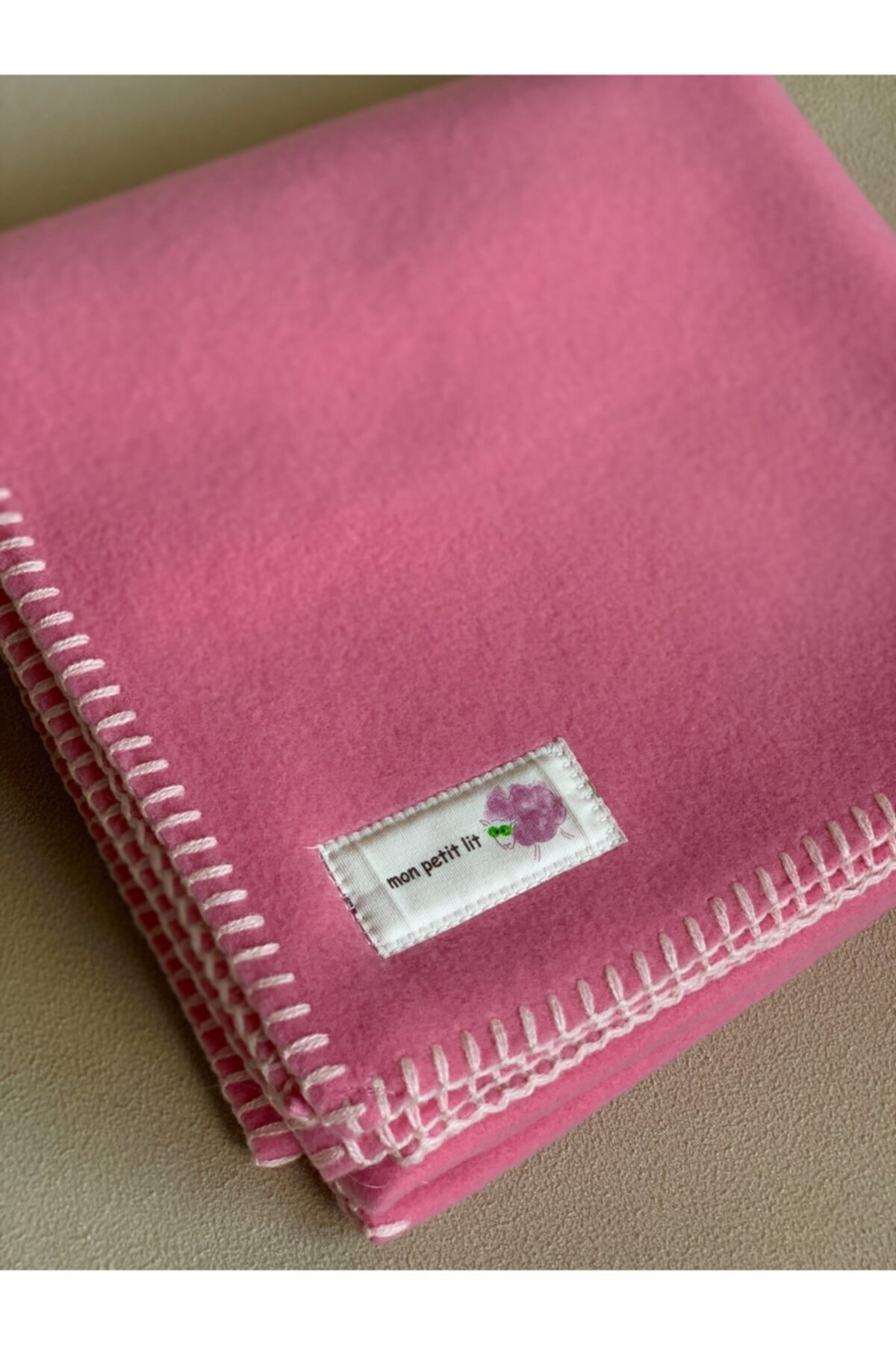 mon petit lit Shepherd Polar Bebek Battaniyesi Pembe Pembe