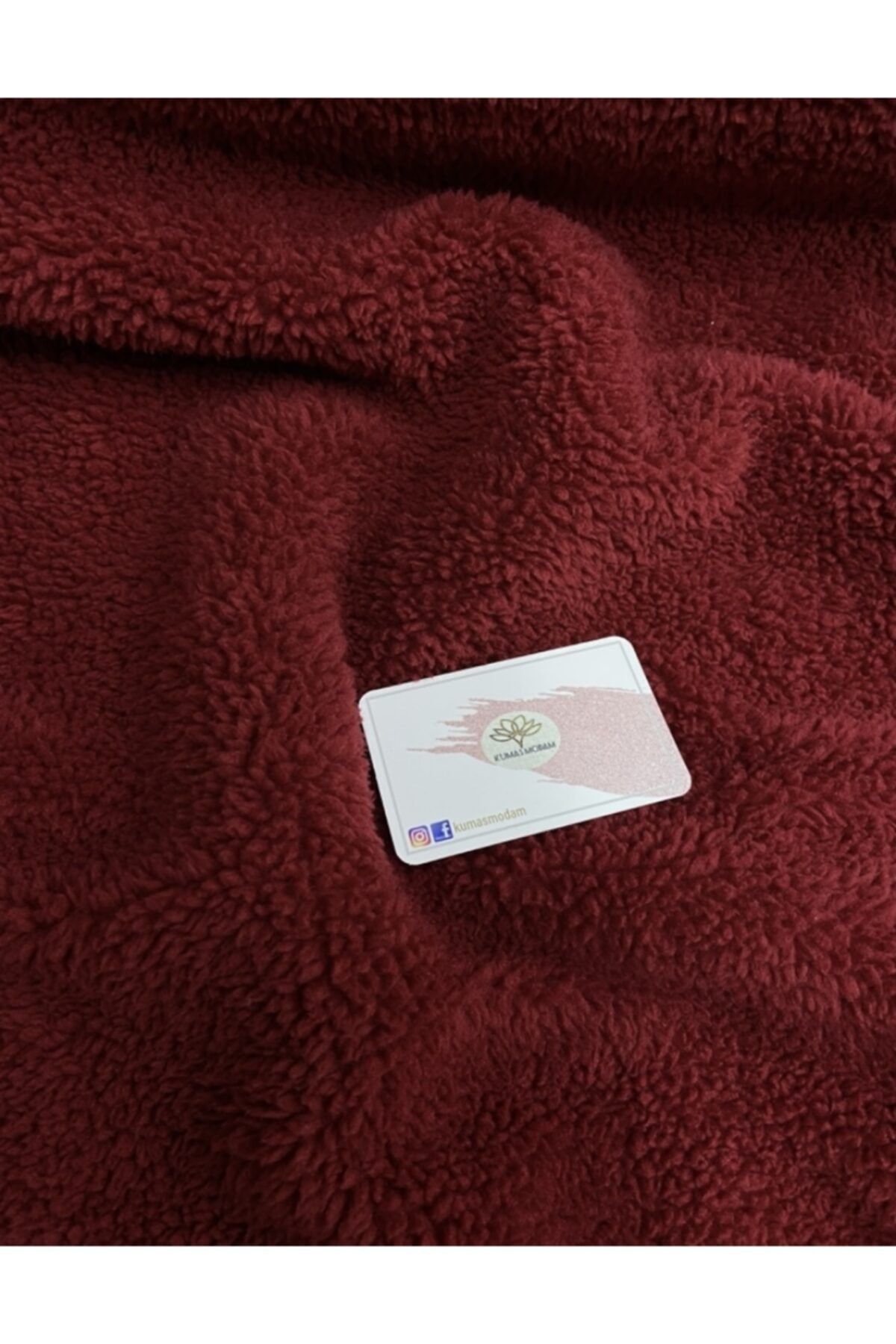 KUMASMODAM Kırmızı Peluş Kumaş