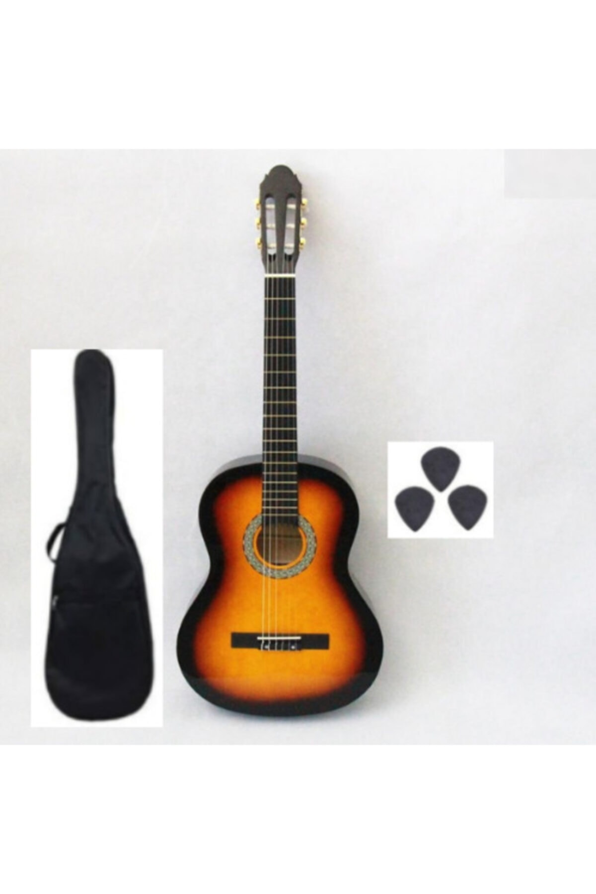ADORA Klasik Gitar +kılıf+pena Hediyeli (4/4 Tam Boy)-sunburst