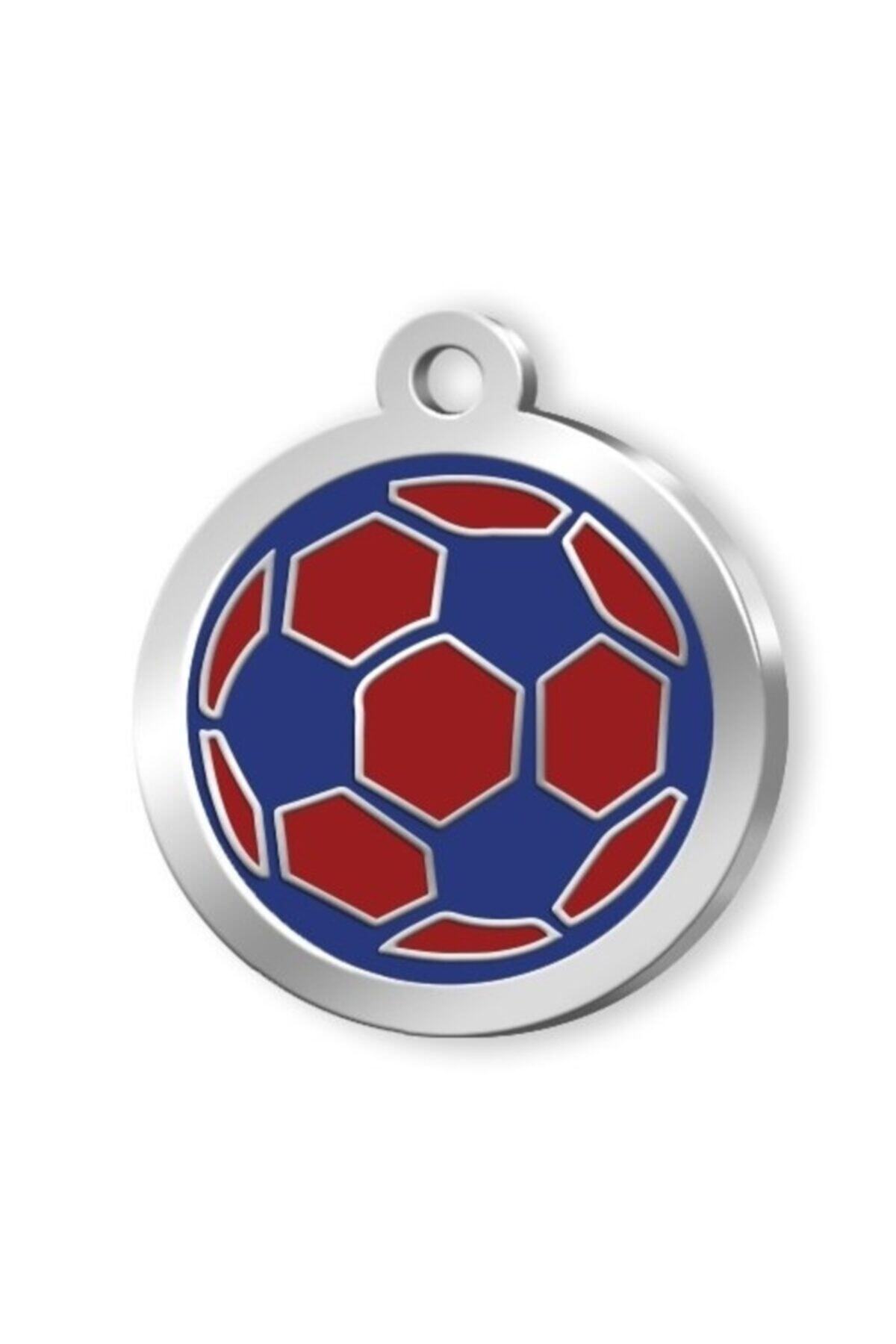 altın pati Mineli Seri Futbol Topu Desenli Künye Bordo Mavi