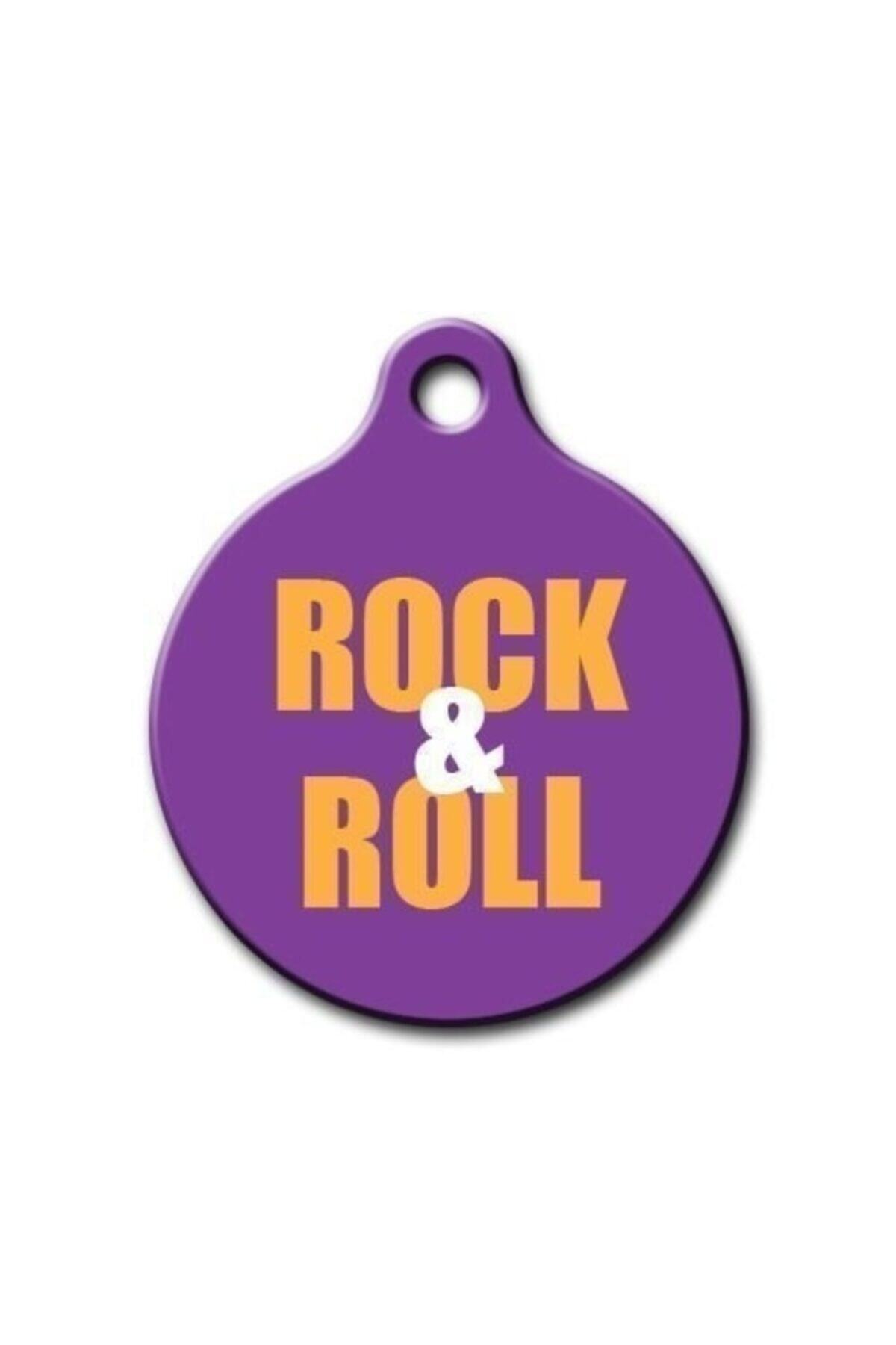 altın pati Rock & Roll Yuvarlak Kedi Köpek Künyesi
