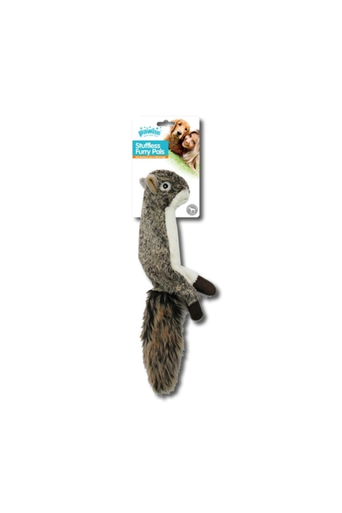 Pawise 15077- Stuffless Squirrel Peluş Köpek Oyuncağı 35 Cm