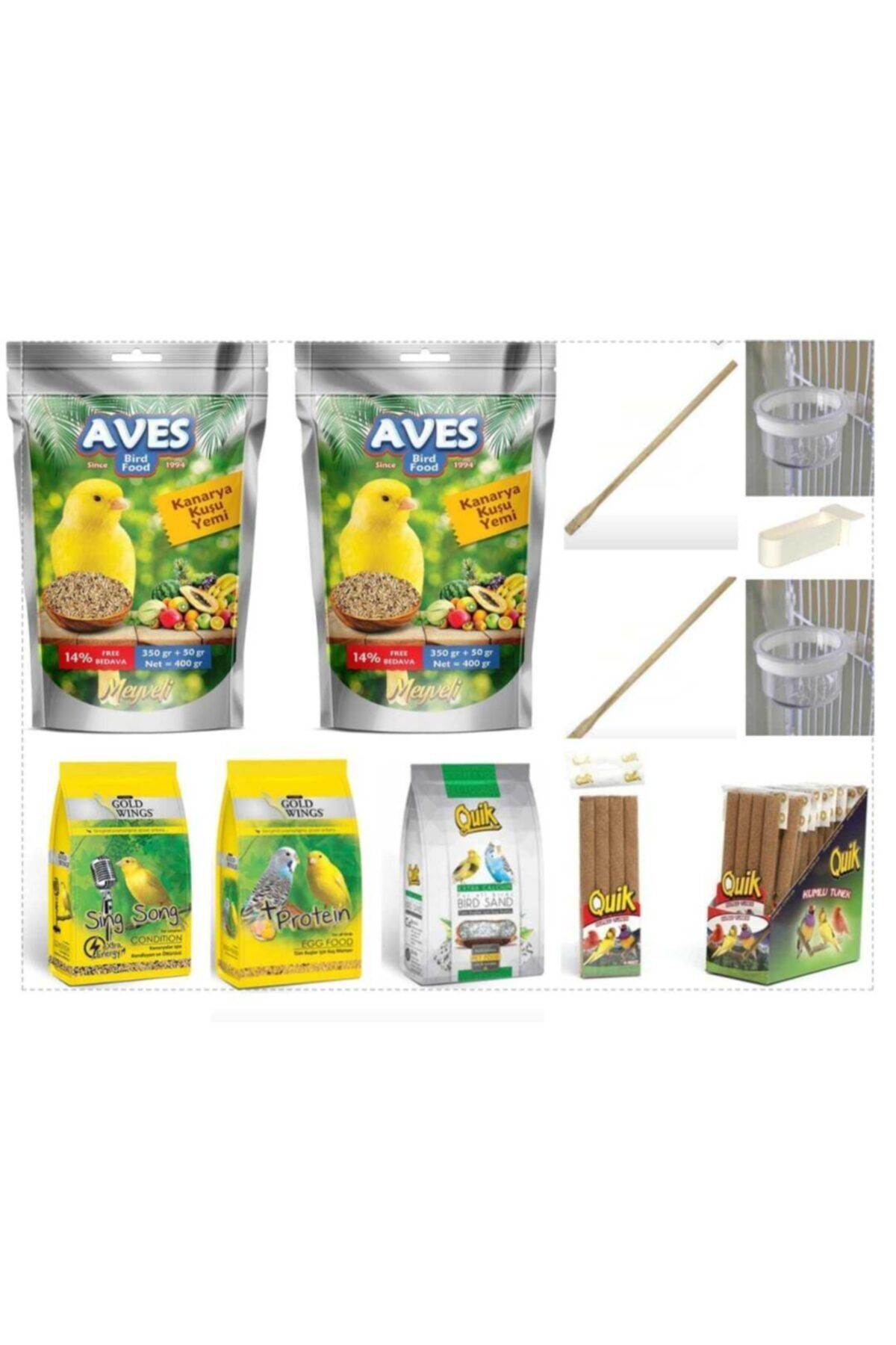AVES Kanarya Yemi Ve Başlangıç Seti 11 Parça