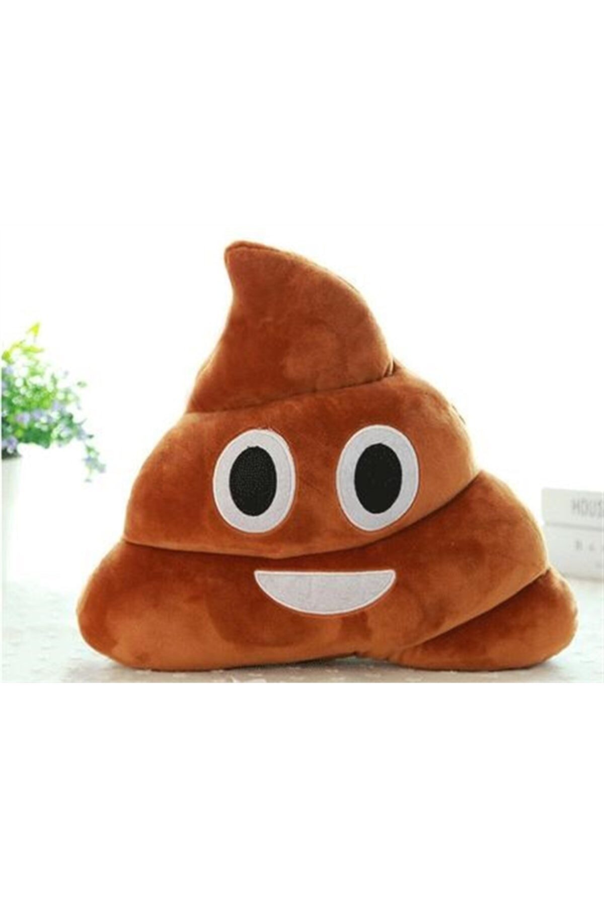 Lisinya Kahverengi Gülen Kaka Poo Emojili Sevimli Rahat Peluş Yastık