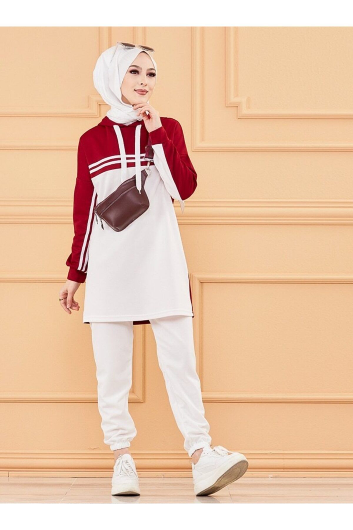 TOFİSA Tunik&pantolon Ikili Takım - Bordo -