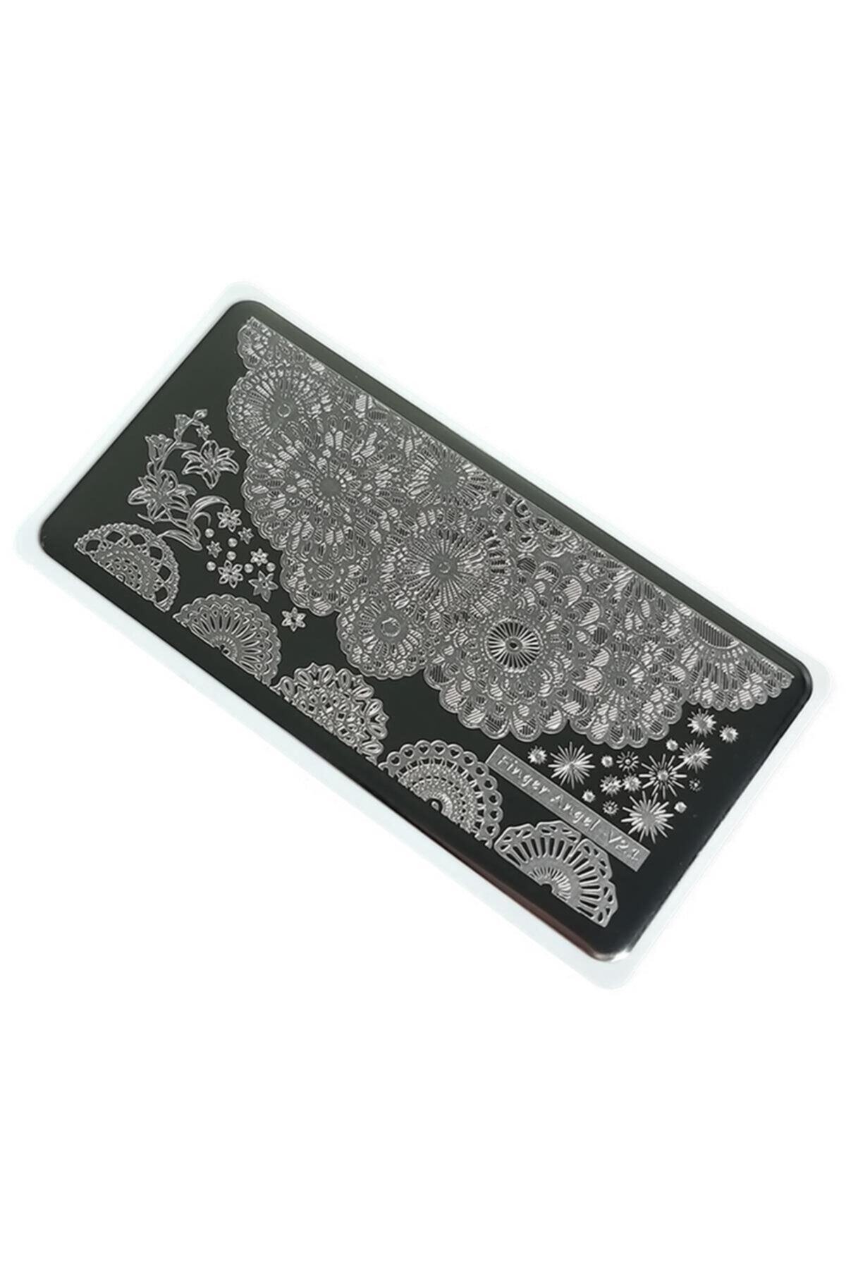 aba nails Nail Art Stamping Baskı Plakası Vv21