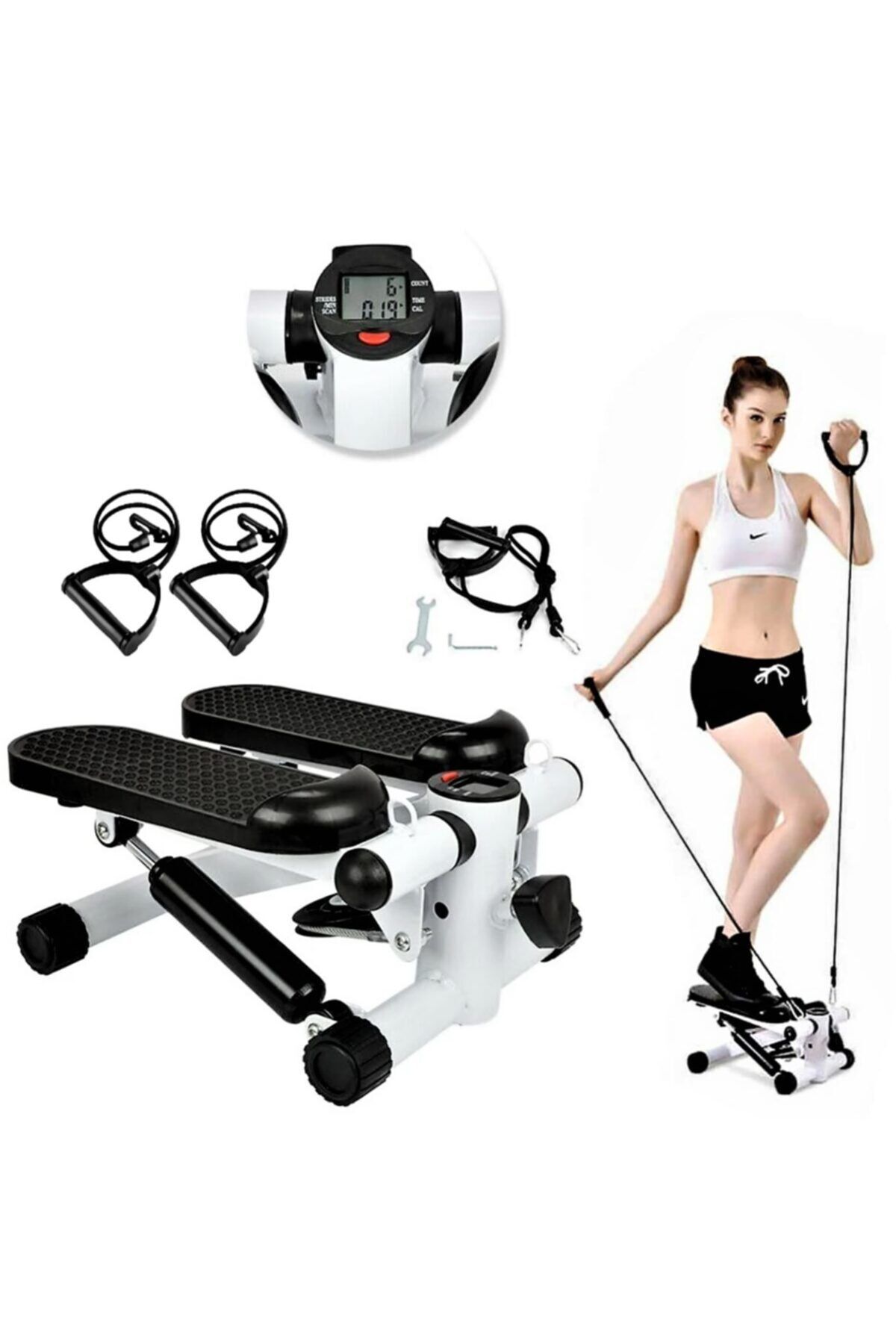 Cooltech Ipli Egzersiz Aleti Fitness Stepper Egzersiz Aleti Total Body Twister Crosstep Step Siyah