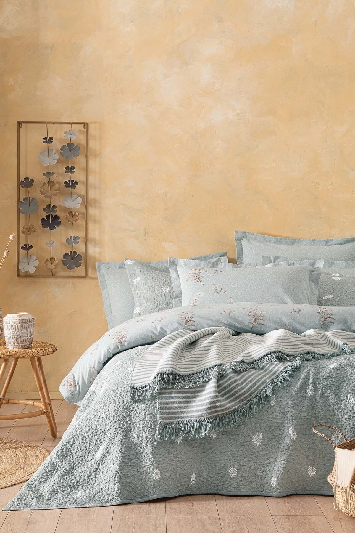 Yataş Bedding Vivus Çift Kişilik Fall Winter Seti 8 Parça - Mint