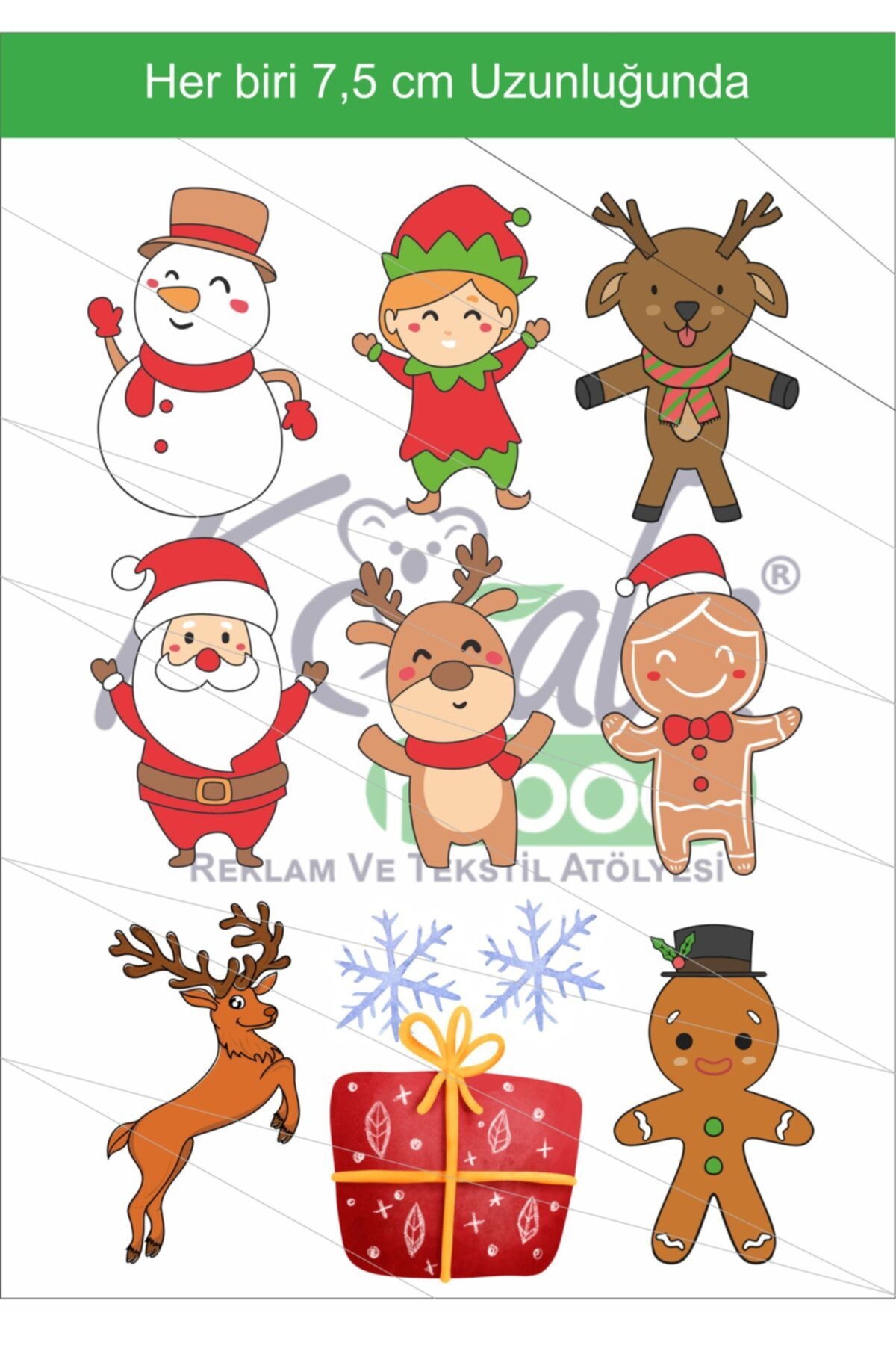 Koala Mood Yılbaşı Figürleri Dekoratif Duvar Çıkartması Sticker