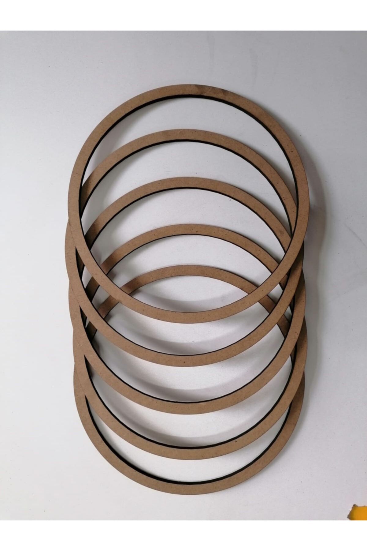 LEYLASER Ahşap Ham Mdf 6mm 27,5 Cm Kasnak Seti 5 Li Set