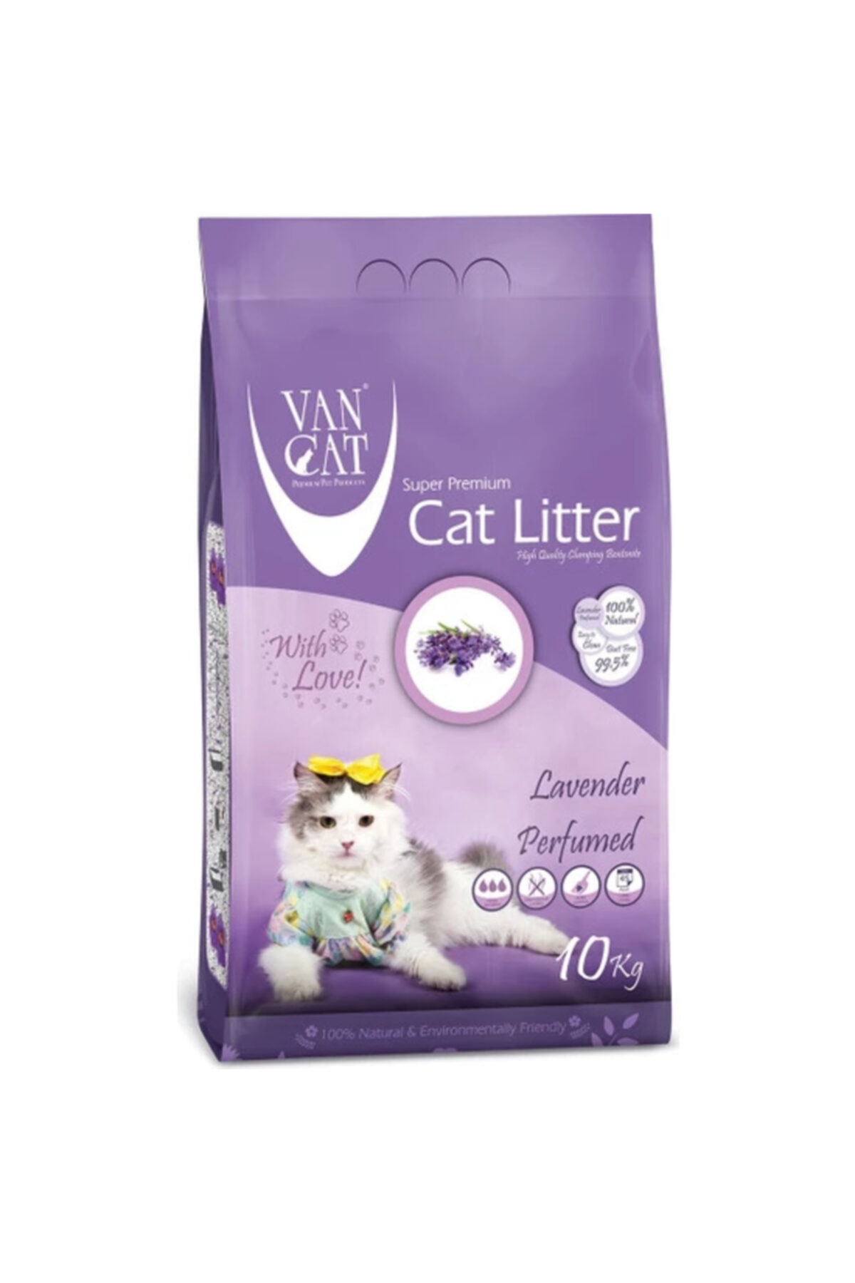 Vancat Lavanta Kokulu Ince Taneli Kedi Kumu 10 Kg