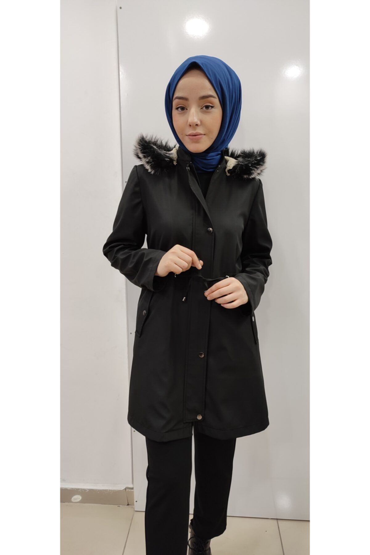 EBT BURAK Siyah Bondip Kısa Parka
