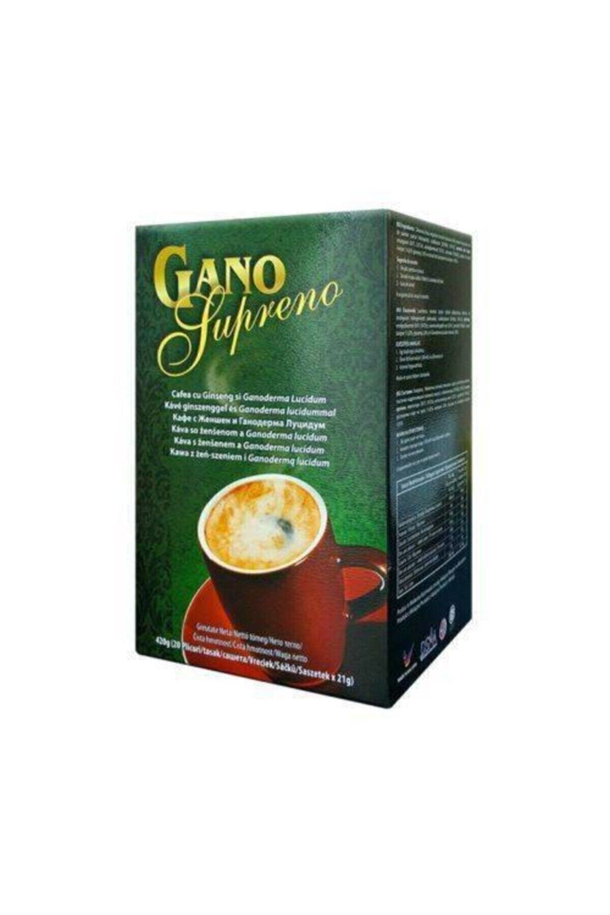 Gano Soap Cafe Supreno Coffee Derma Mantarlı Ginseng Bitkisel Kahve 420 Gr (20x21g)