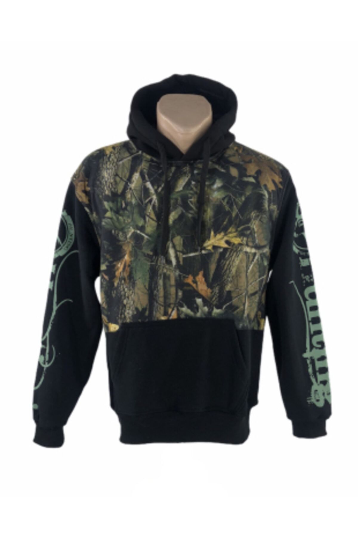 MASTERY Kapüşonlu Yarı Orman Desen Sweatshirt S Beden