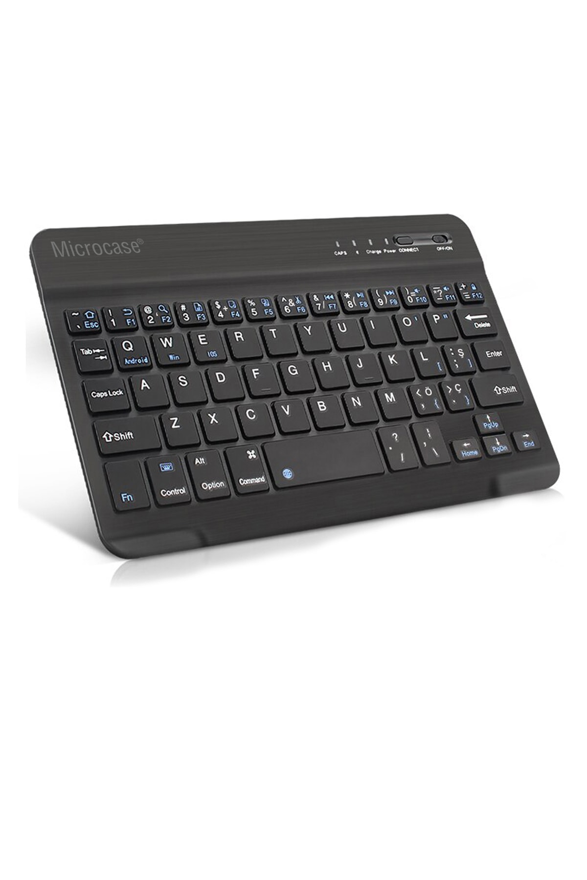 Microcase Tablet Ve Telefonlar Için Şarjlı Türkçe Mini Bluetooth Klavye Siyah