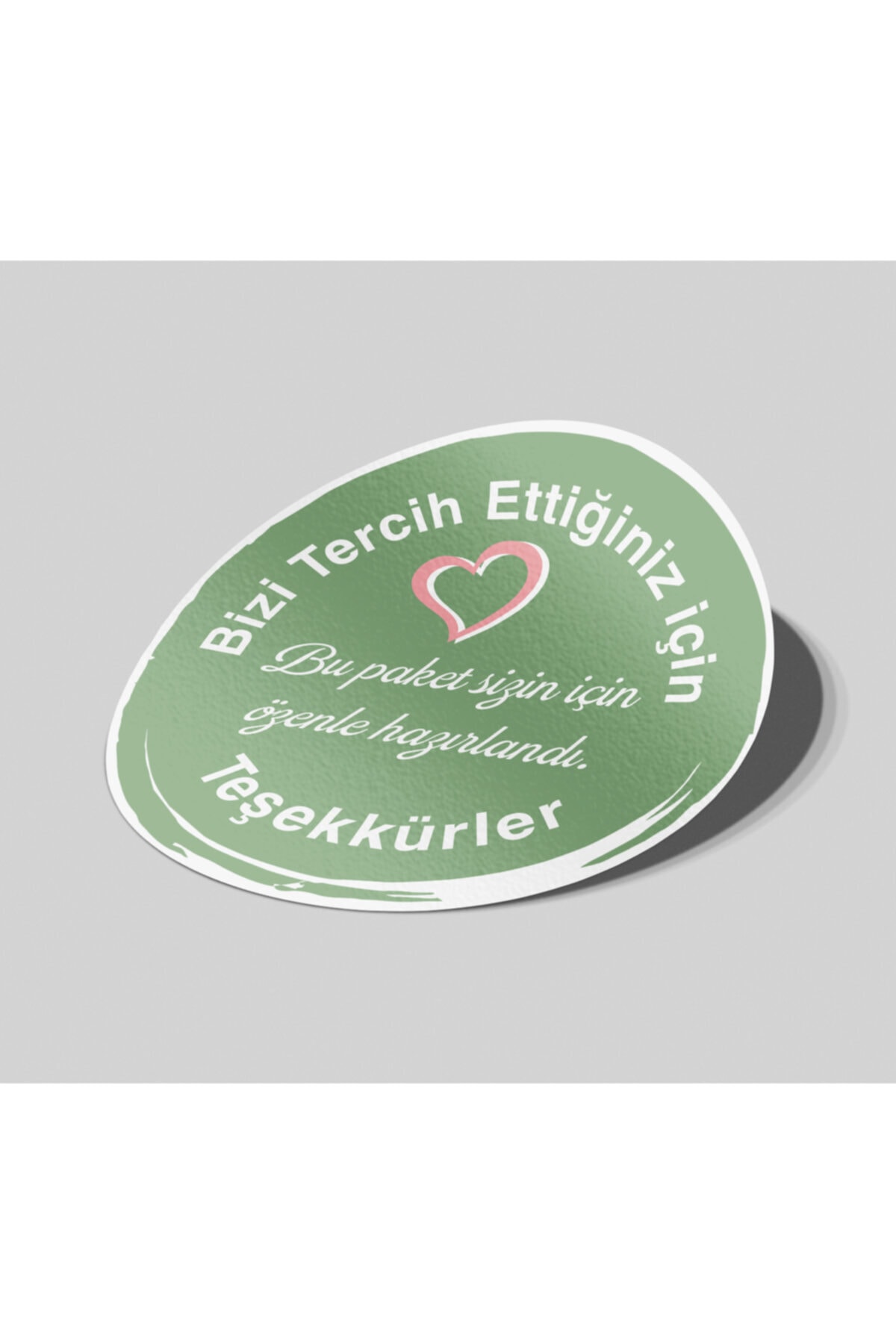Matbaagraf Sizin Için Özenle Hazırlandı Sticker Yeşil 4x4cm 70 Adet