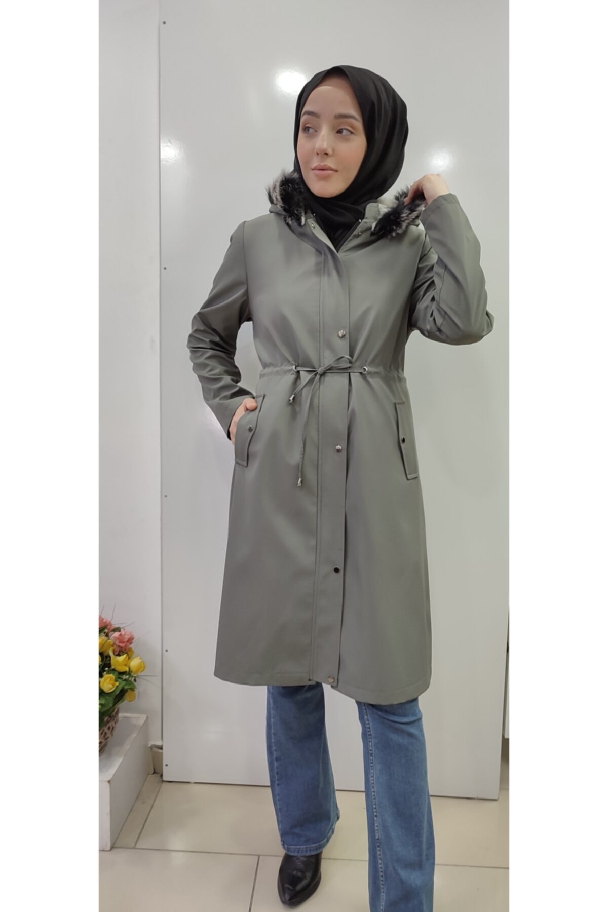 EBT BURAK Gri Araboy Bondip Parka