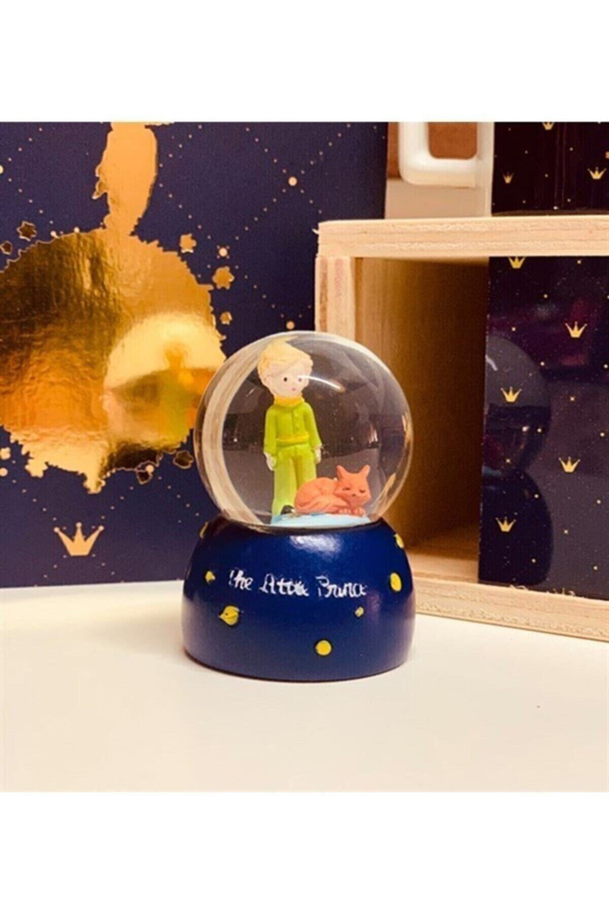 herkesetoptantic Le Petit Prince Küçük Prens Mini Boy Kar Küresi Lacivert