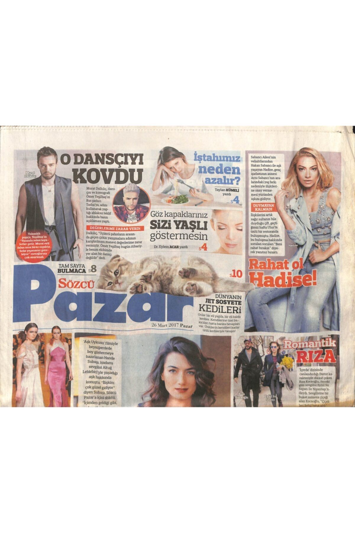 Gökçe Koleksiyon Sözcü Gazetesi Pazar Eki 26 Mart 2017 - Murat Boz'un Oyunculuk Performansı Çok Iyi