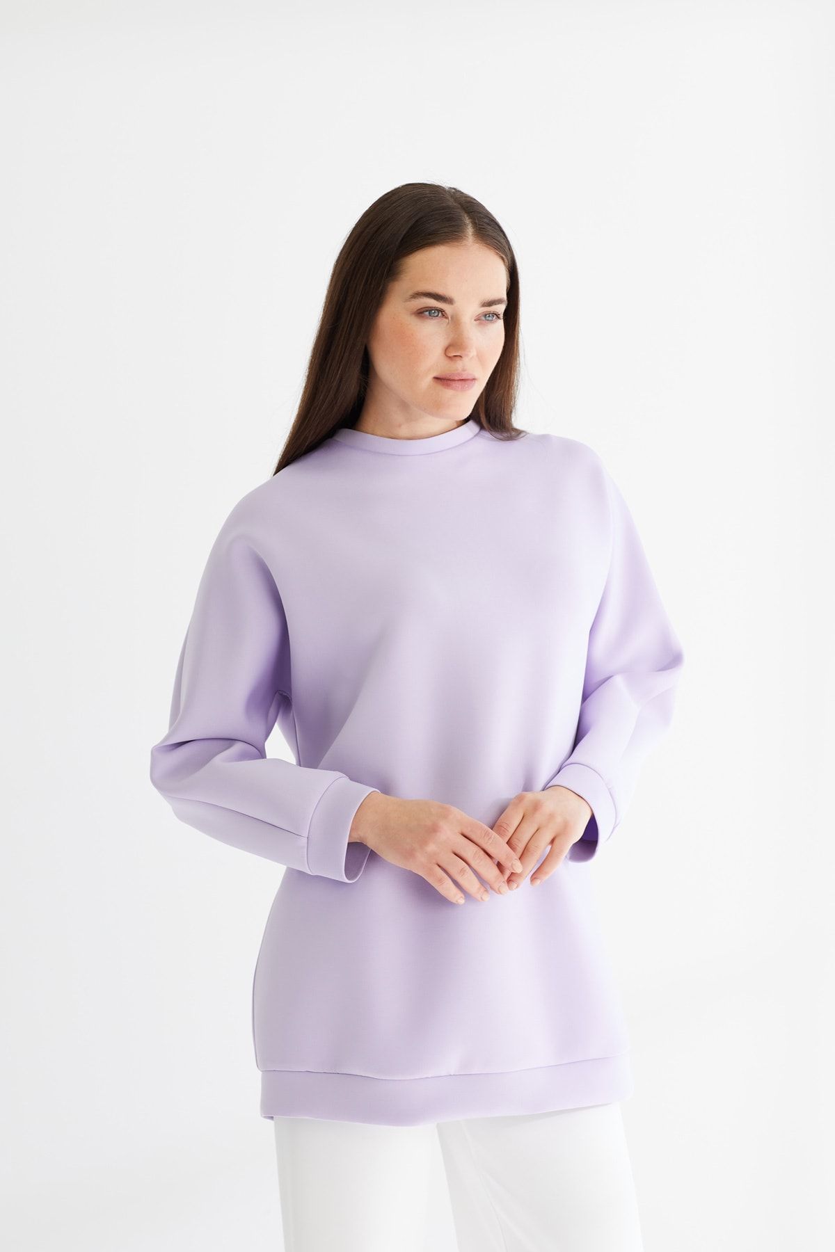 TERZİ DÜKKANI Scuba Puf Sweat Lila
