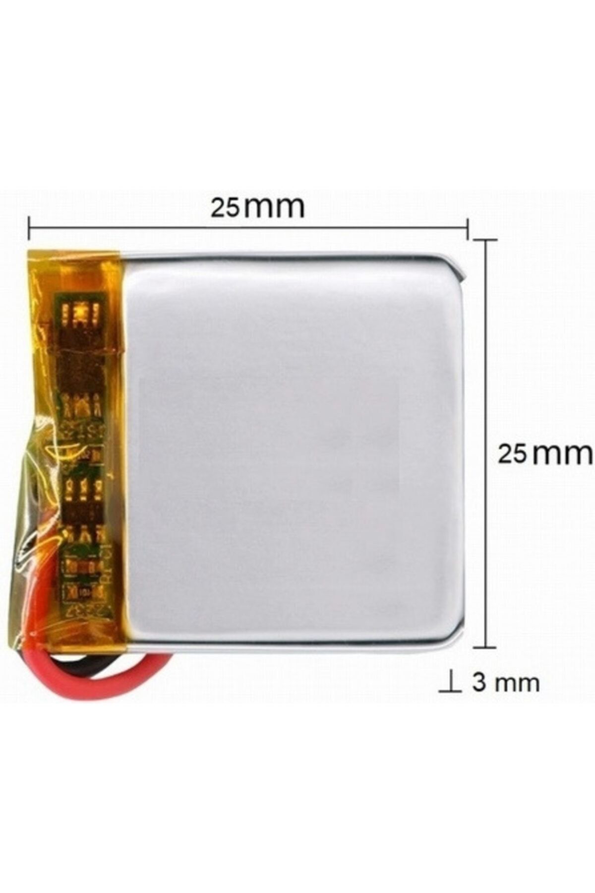 CAYKA Mp3 Mp4 Akıllı Saat Drone Pili 3.7v 400mah Şarjlı Li-polimer Batarya 25mm X25mm X3mm