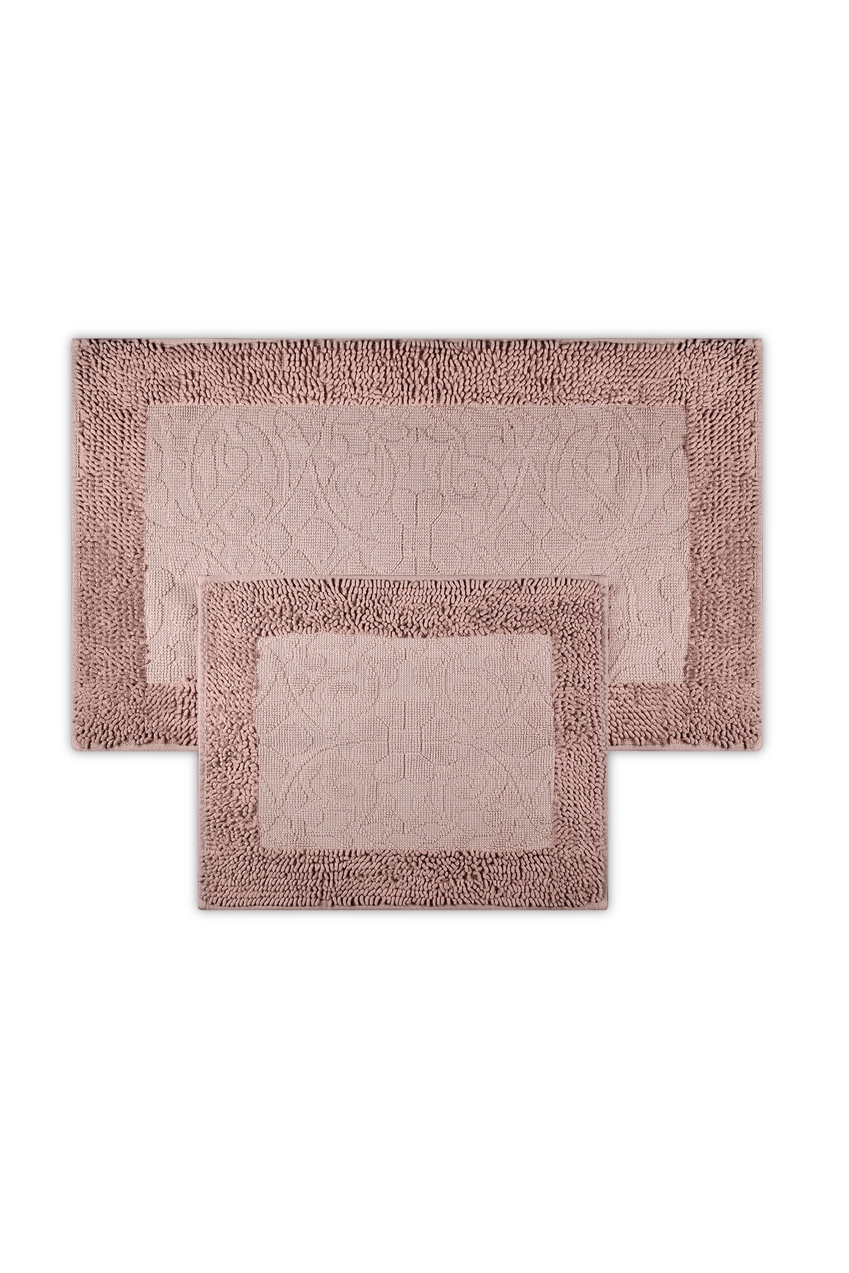 Bluenity Jasmin Doğal Pamuk 2'li Banyo Matı 60x100+50x60 - Pudra