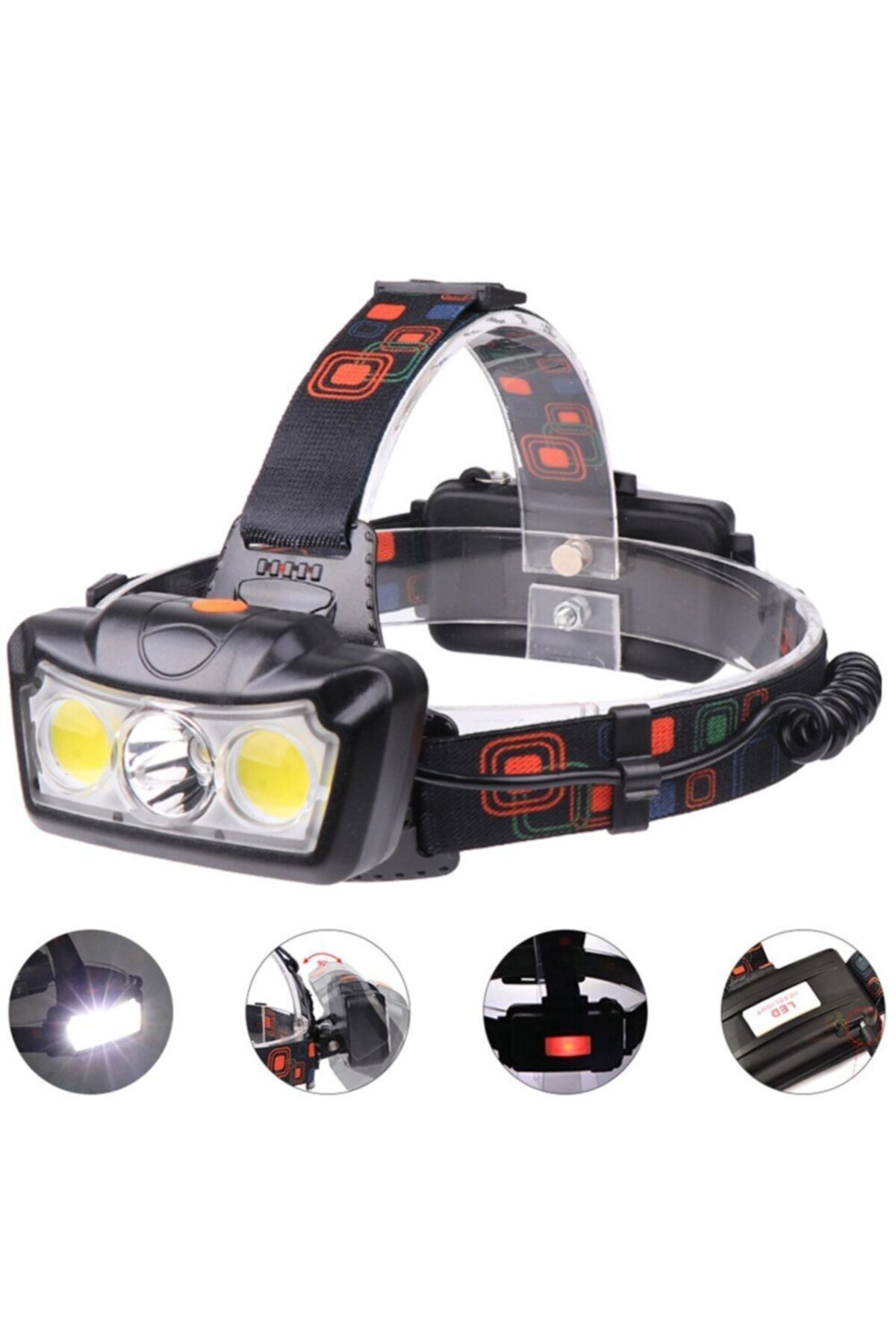 Cbtx Outdoor Süper Parlak Cob Led Gece Lambası Kamp Kafa Üstü Fener