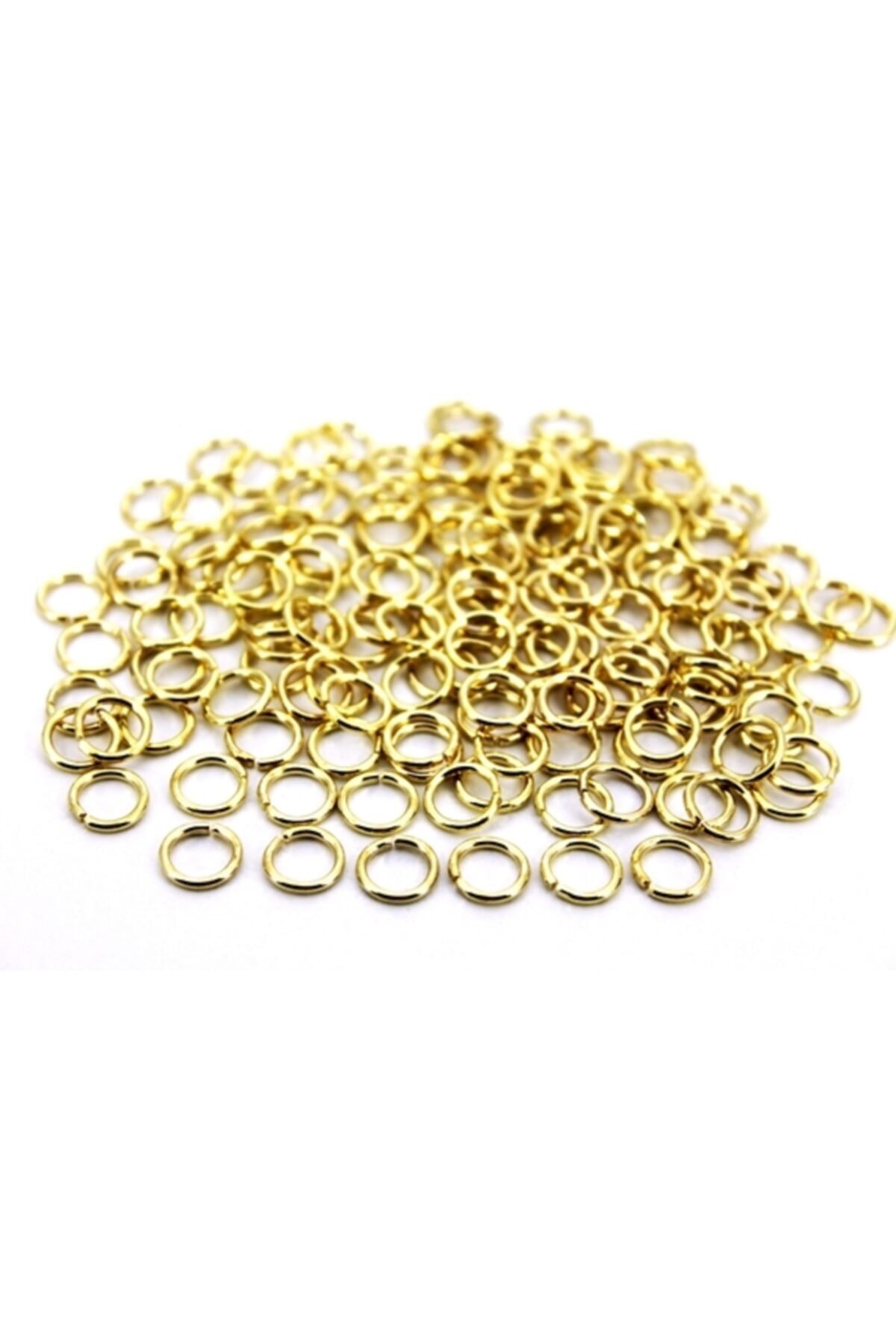 YF STORE 20 Adet - 8 Mm Montaj Halkası, Takı Halkası, Metal Bağlantı Halkası, Sarı Kaplama