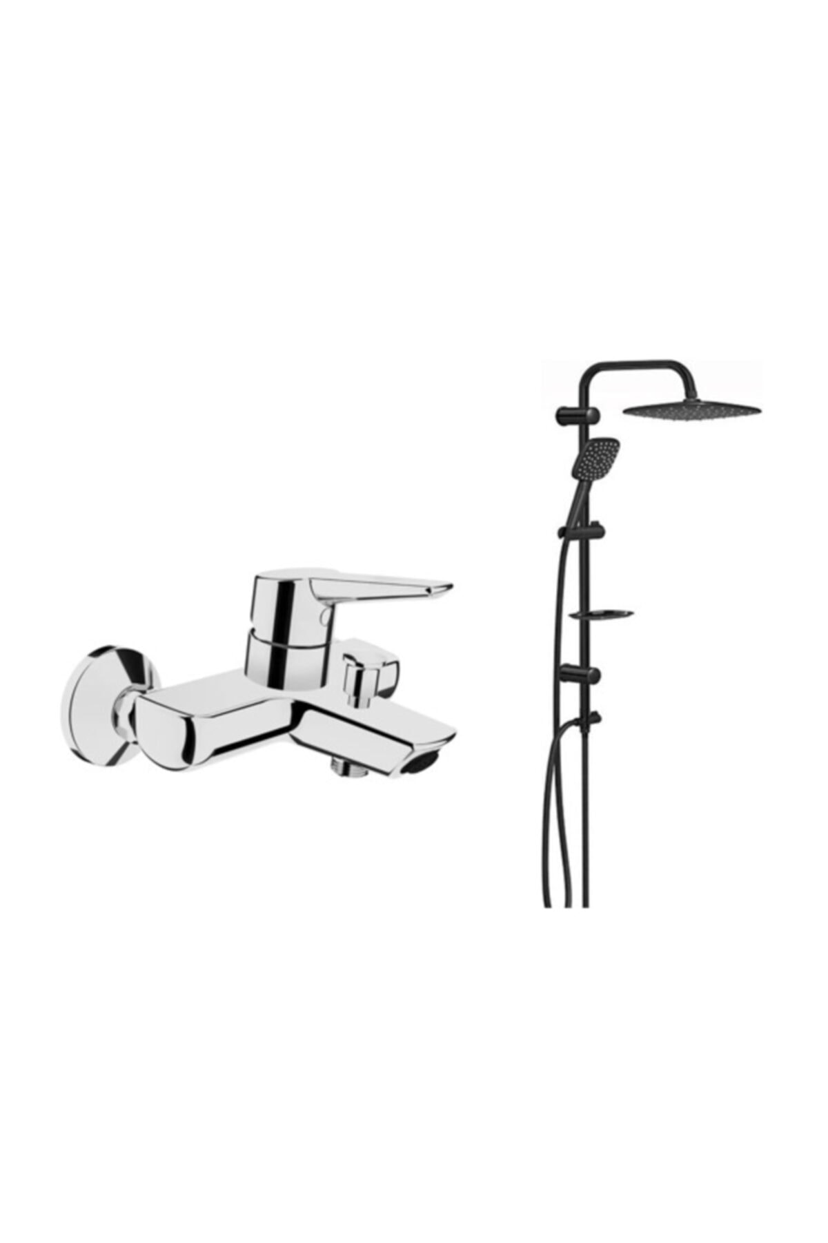 Artema A42444 Solid S Banyo Bataryası Ve Sukar Vs-5045 Siyah Tepe Duş Seti