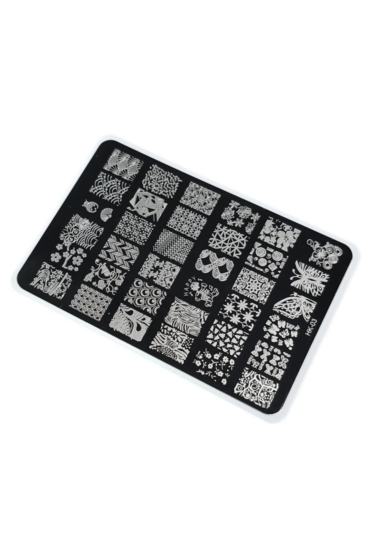 aba nails Nail Art Stamping Baskı Plakası Büyük Boy Xl Hk03