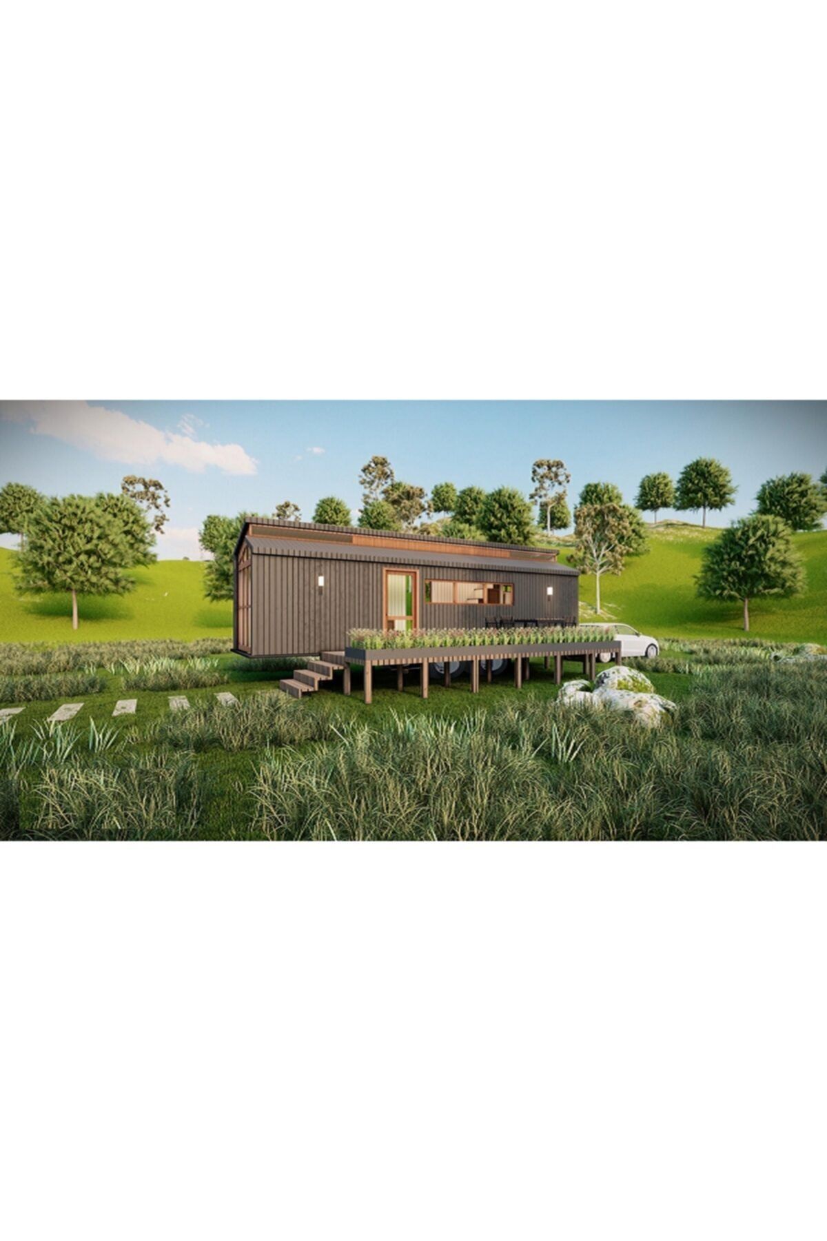 ZULLE Tiny House O2 Belgeli Plakalı Ruhsatlı Model 5 2.5 M En 10 M Boy