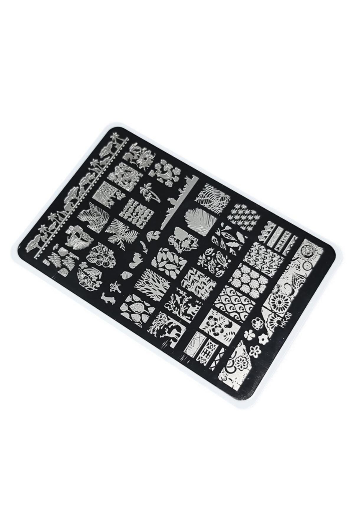 aba nails Nail Art Stamping Baskı Plakası Büyük Boy Xl Hk06