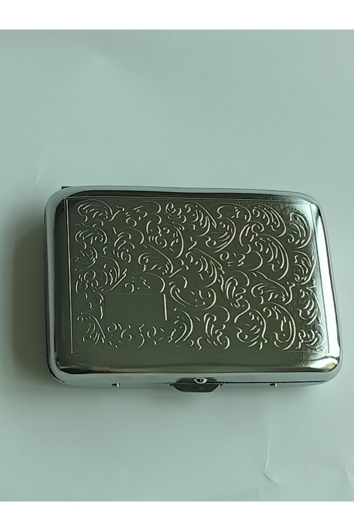 NESGIFT Gümüş Desenli Metal Sigara Tabakası