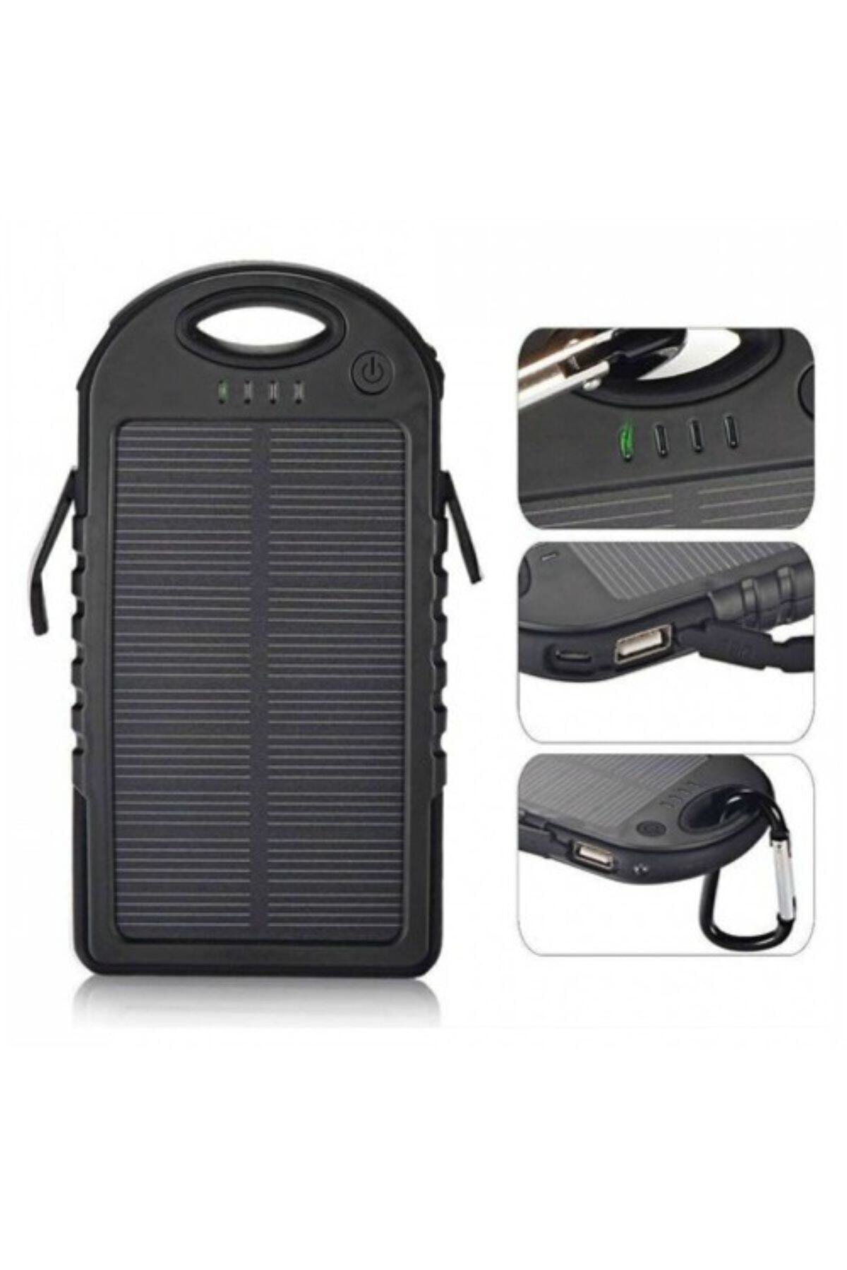 ŞebnemCE Solar Güneş Enerjili Powerbank 15000 Mah Şarj Aleti Led Işıklı