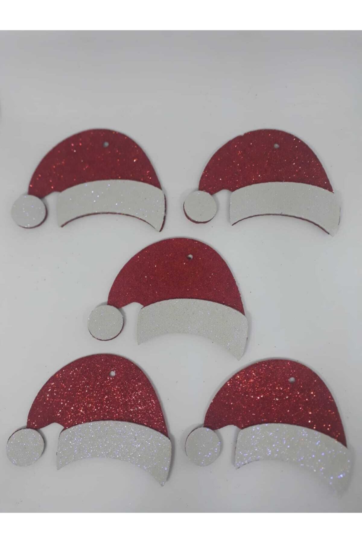 Atakent Süs Noel Baba Şapkası Yılbaşı Yeniyıl Ağaç Süsü Eva 5adet
