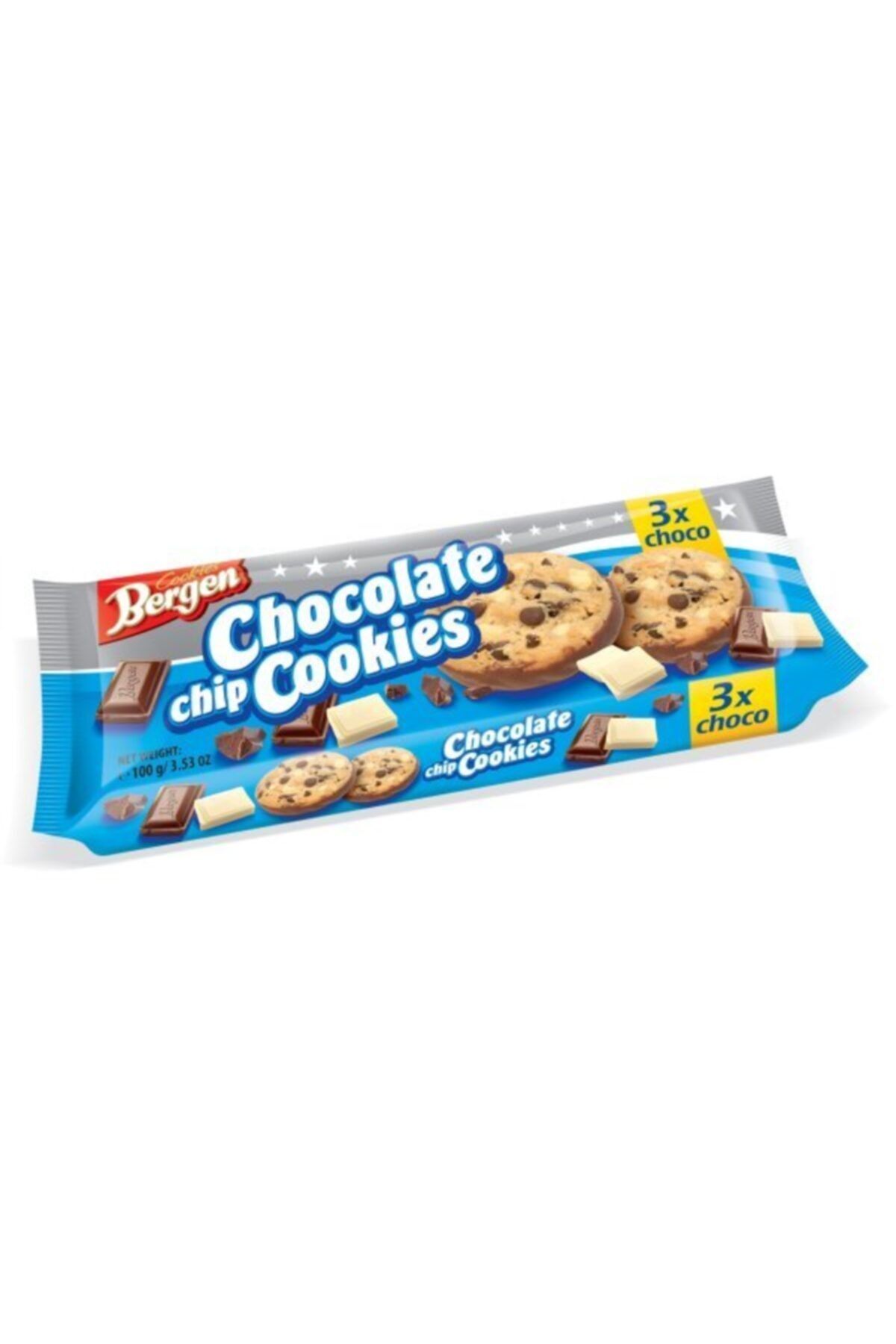 BERGEN Cookies Üçlü Çikolata Kurabiye 100gr Koli Adedi: 25