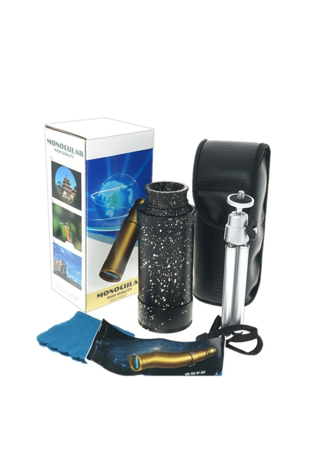 Skygo 50x50 Panda Metal Gövde Tek Gözle Büyük Mercek Korsan Dürbün Syh