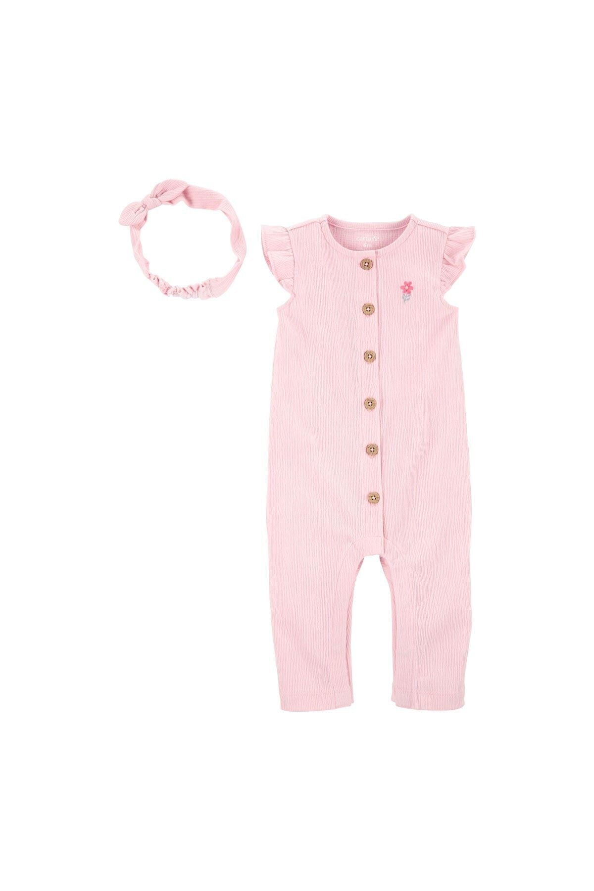 Carter's Jersey Tulum Ve Baş Bandı 2'li Set Pembe