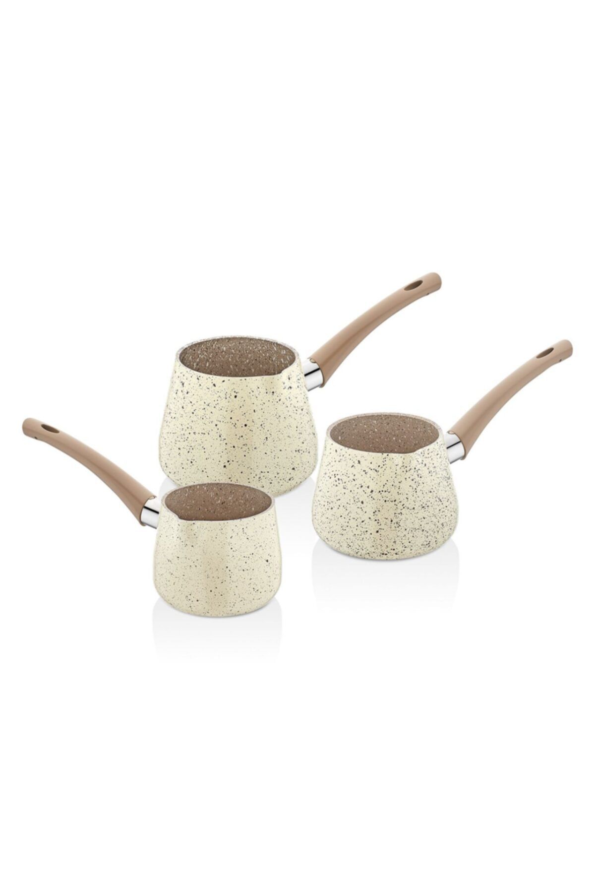 EW's Kitchenware Ews Krem Renk 3 Parça Cezve Seti